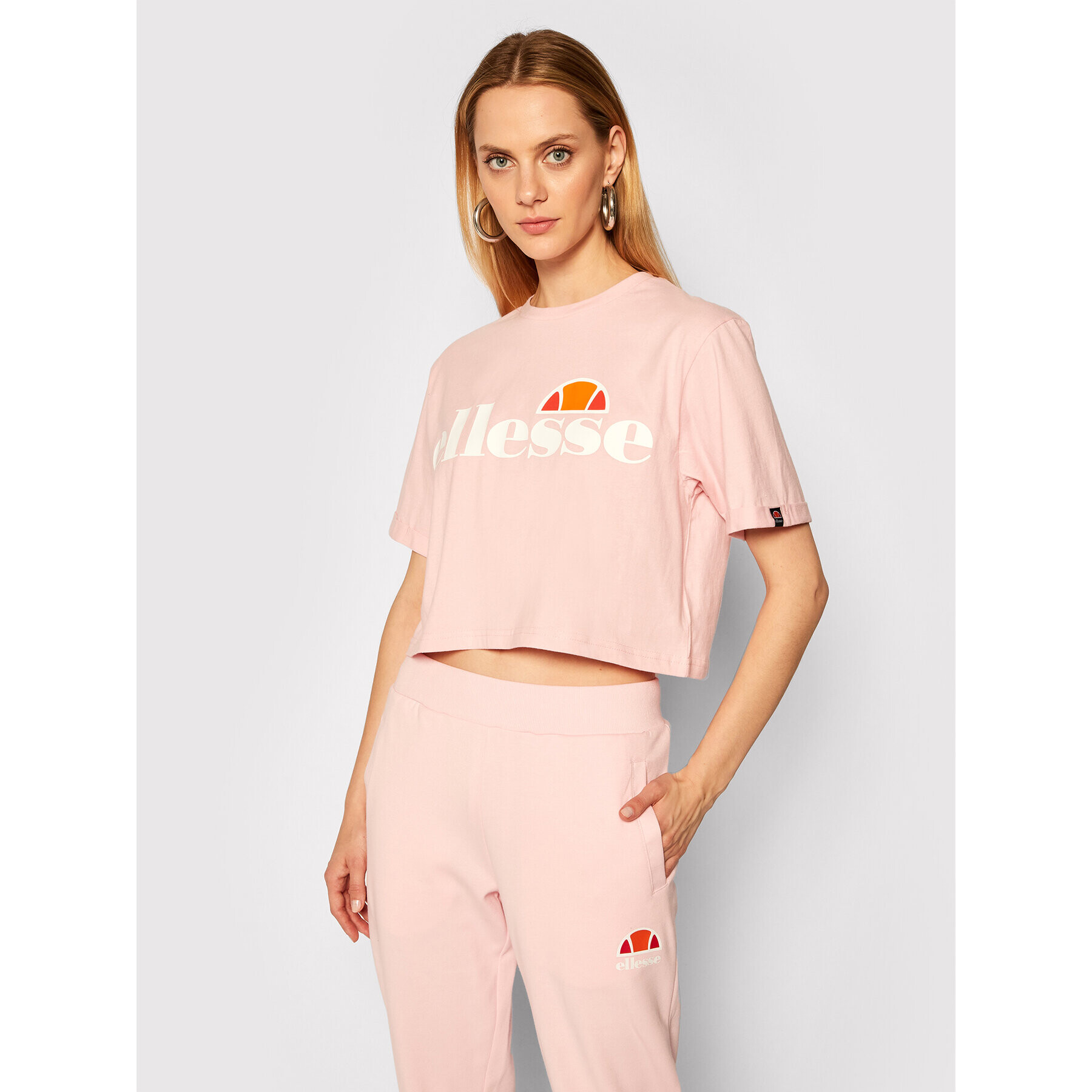 Ellesse Tricou Alberta SGS04484 Roz Cropped Fit - Pled.ro