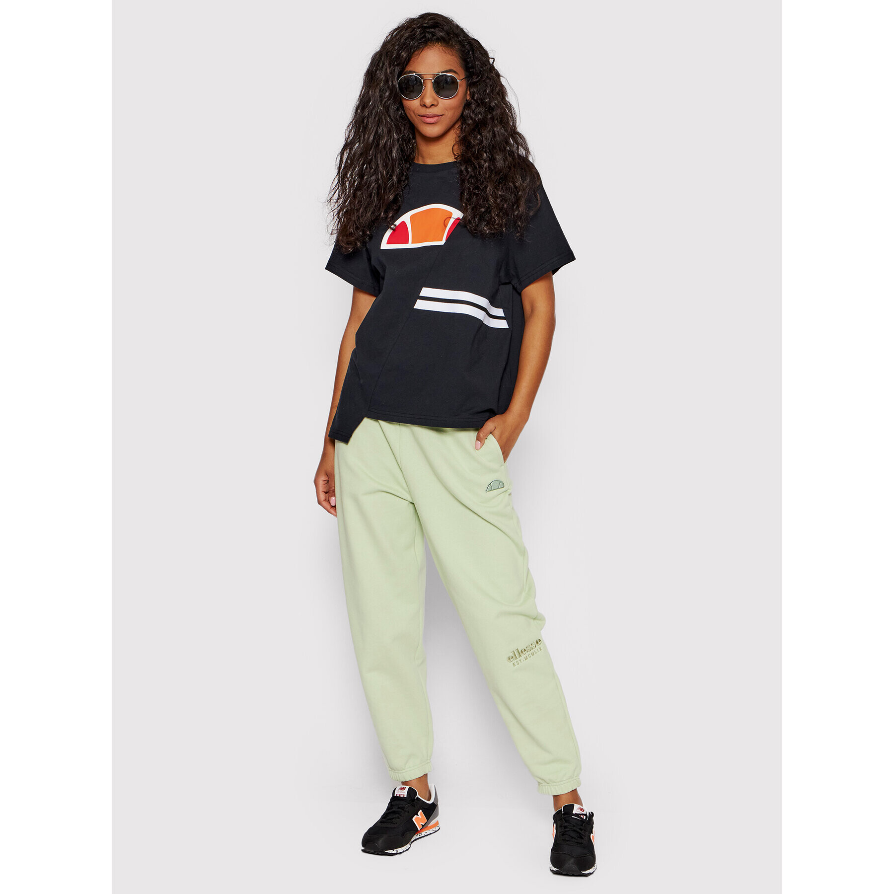 Ellesse Tricou Alibi SGM11010 Negru Oversize - Pled.ro