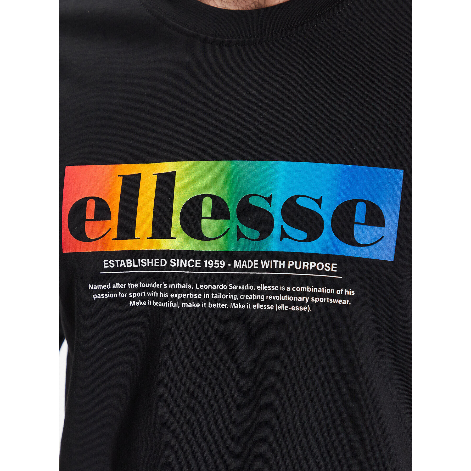 Ellesse Tricou Allegrio SHR17634 Negru Regular Fit - Pled.ro