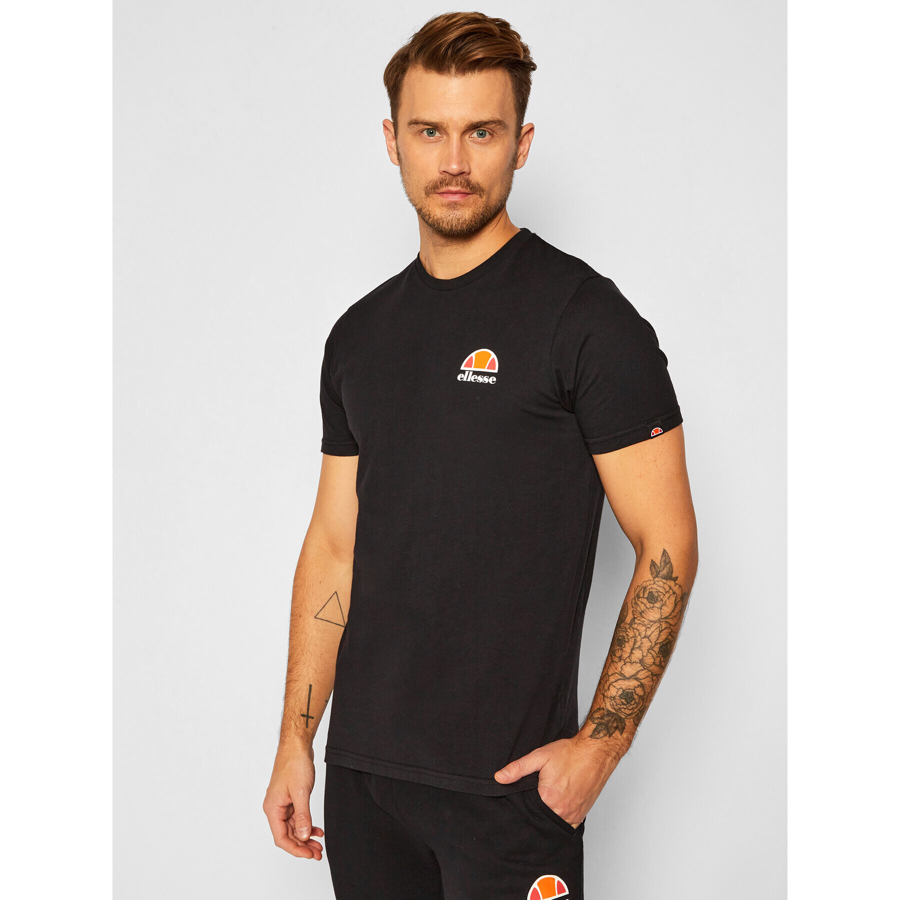 Ellesse Tricou Canaletto SHS04548 Negru Regular Fit - Pled.ro