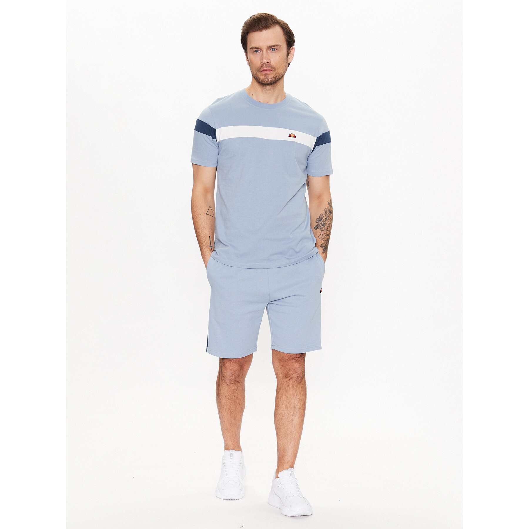 Ellesse Tricou Caserio SHR17433 Albastru Regular Fit - Pled.ro