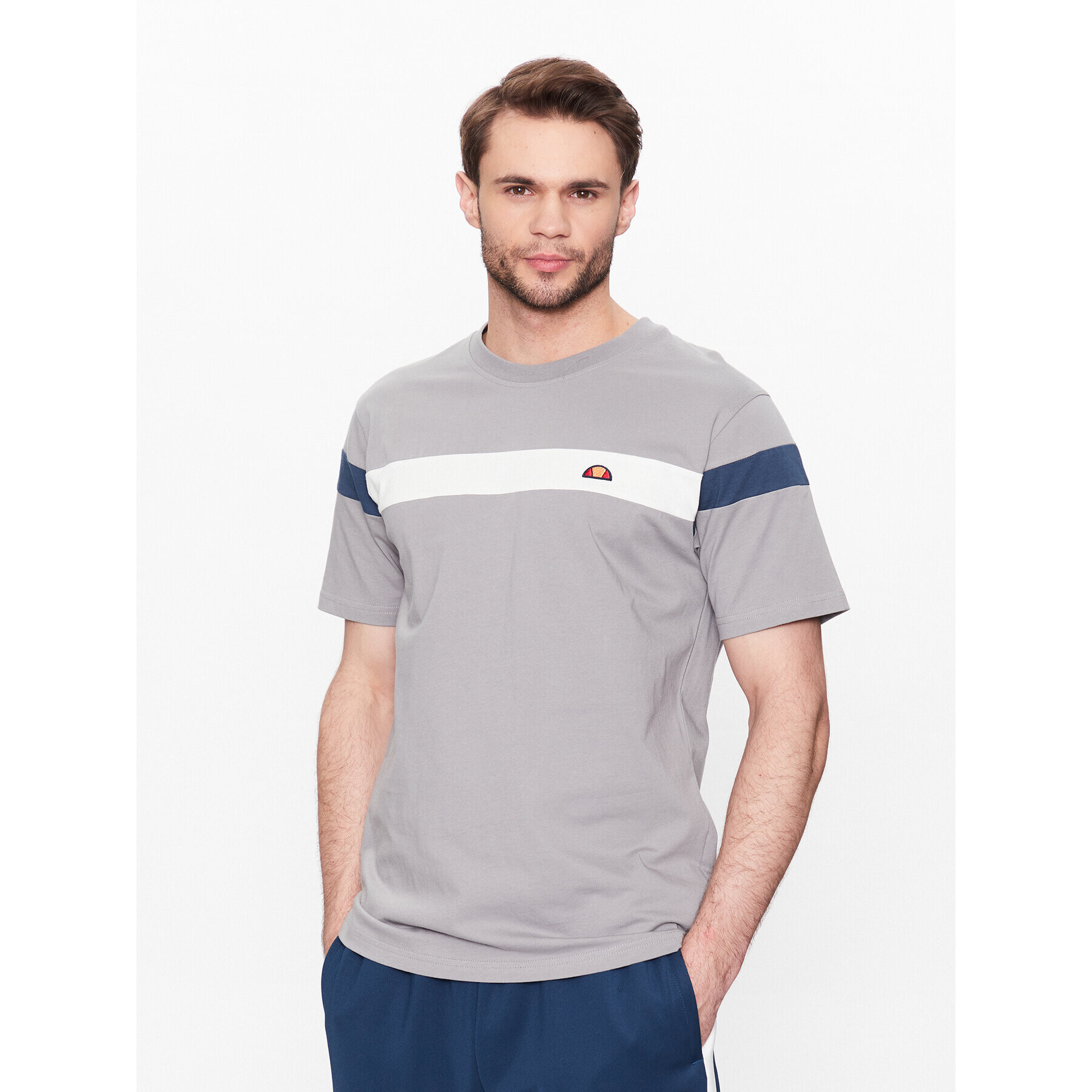 Ellesse Tricou Caserio SHR17433 Gri Regular Fit - Pled.ro