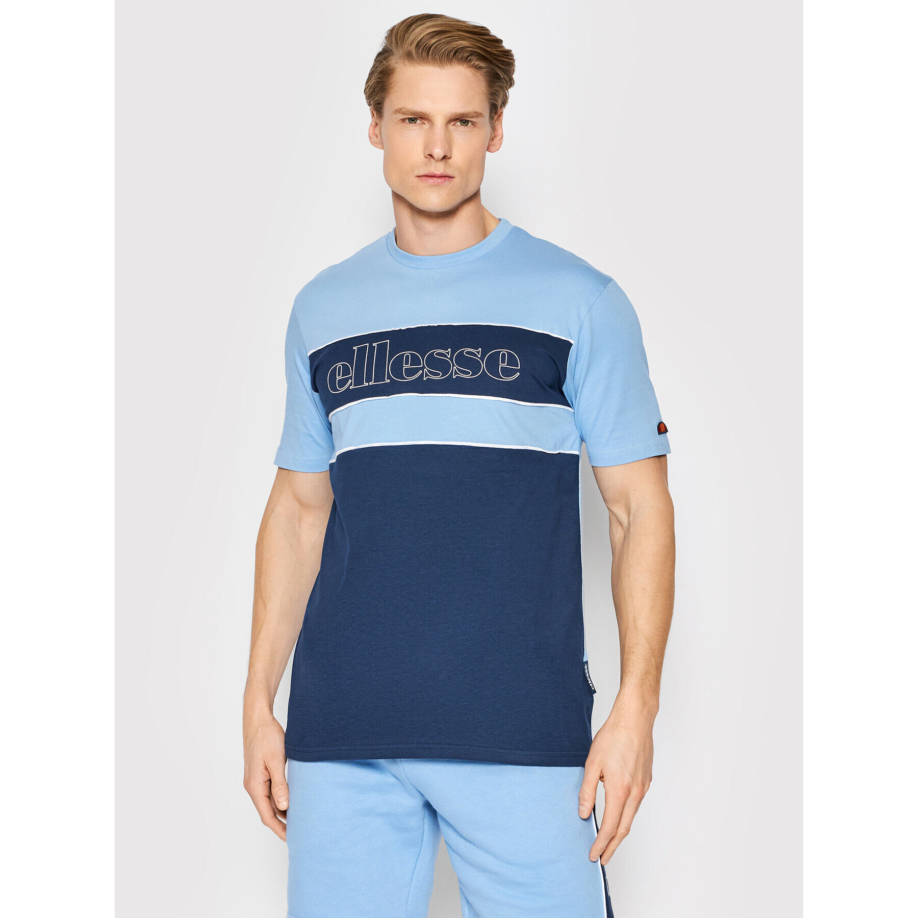 Ellesse Tricou Coppia SHM14241 Albastru Regular Fit - Pled.ro