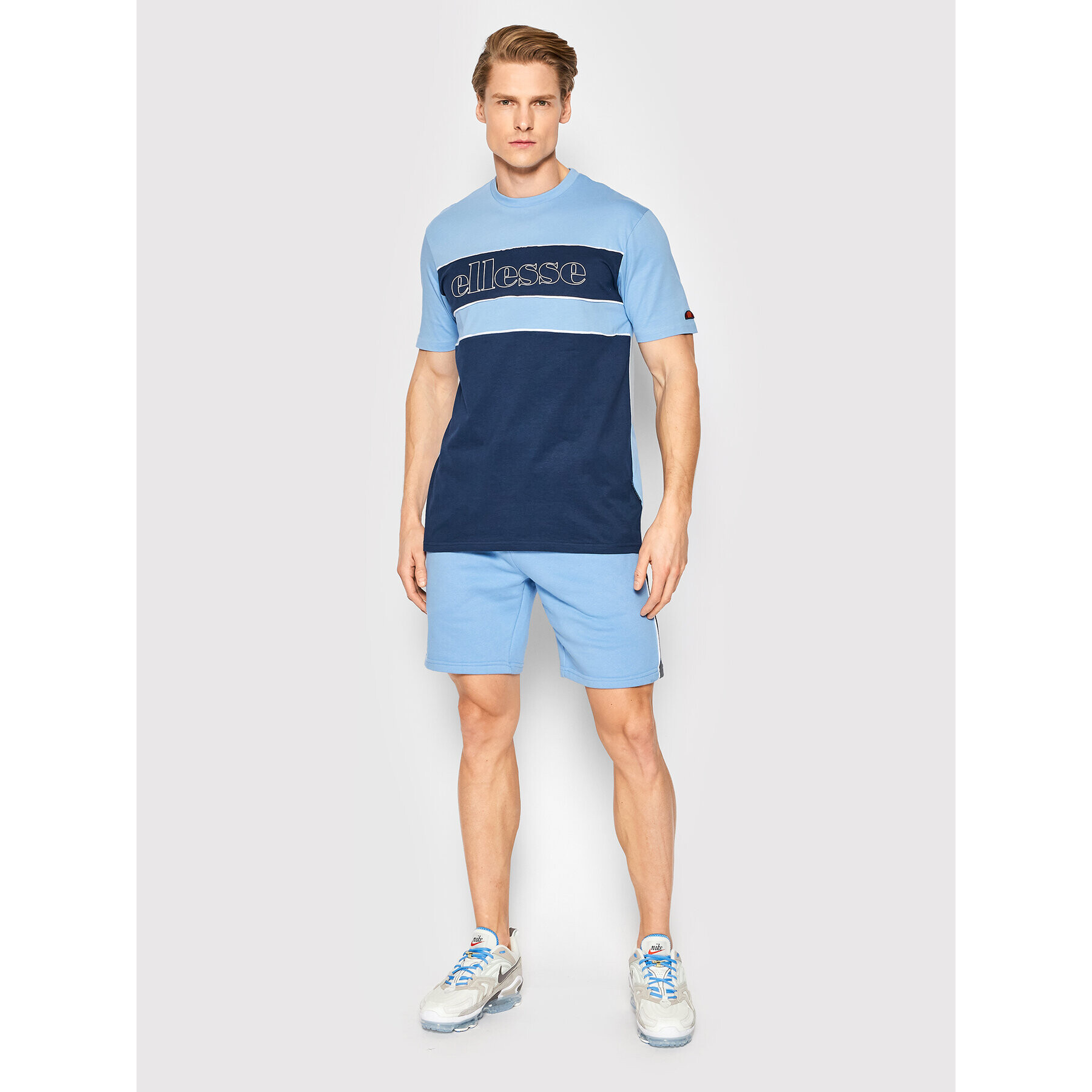 Ellesse Tricou Coppia SHM14241 Albastru Regular Fit - Pled.ro