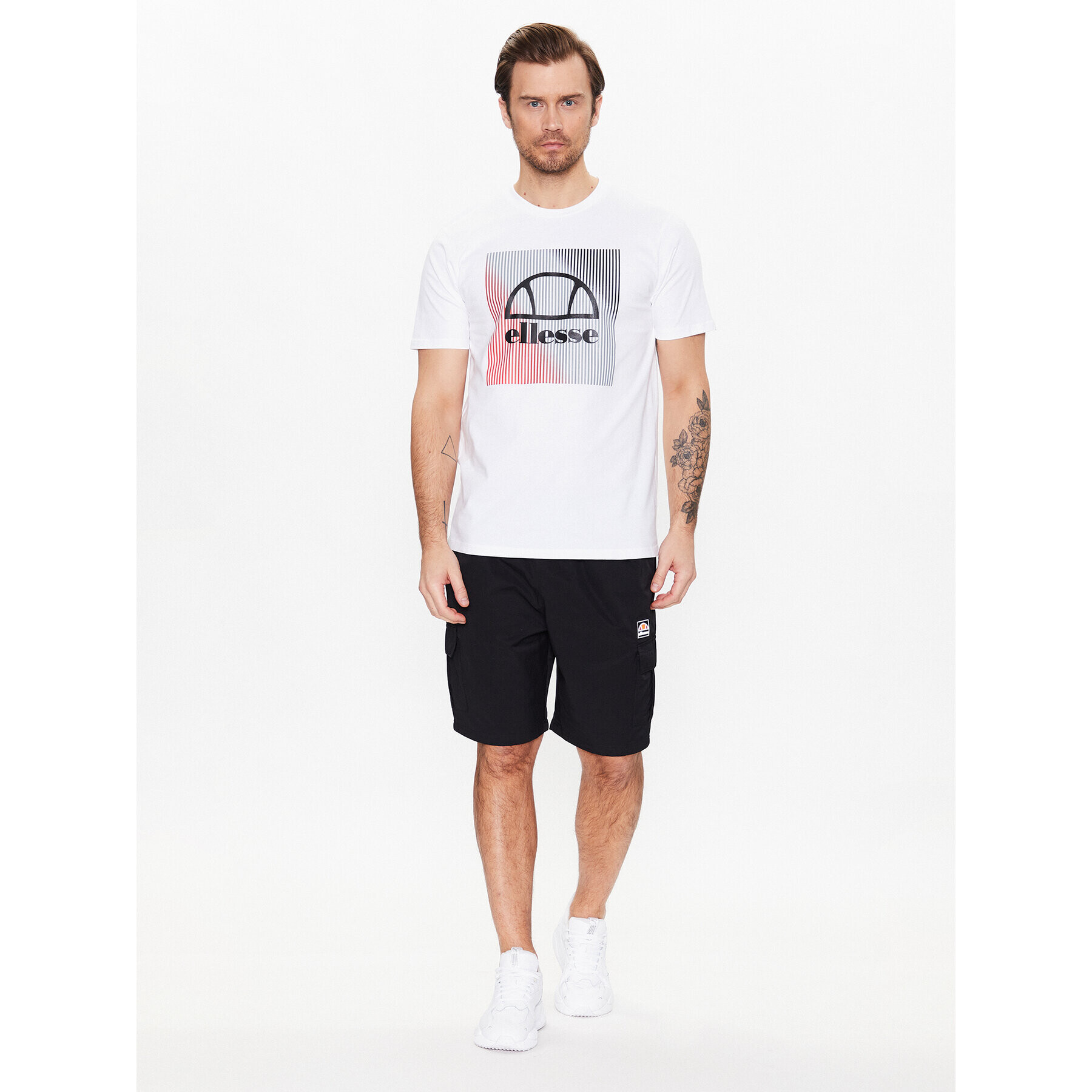 Ellesse Tricou Flecta SXR17843 Alb Regular Fit - Pled.ro