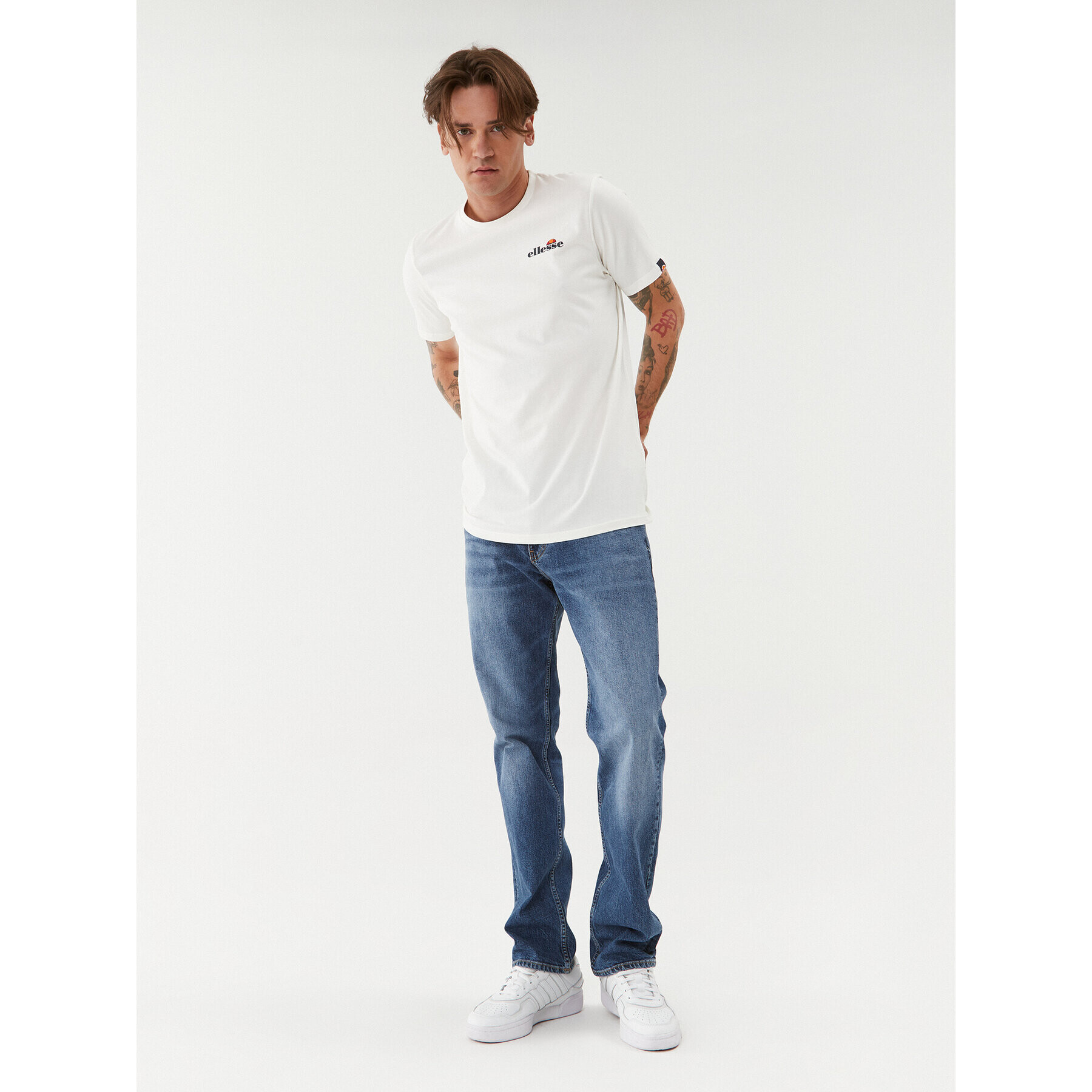 Ellesse Tricou Liammo SHQ16807904 Alb Regular Fit - Pled.ro