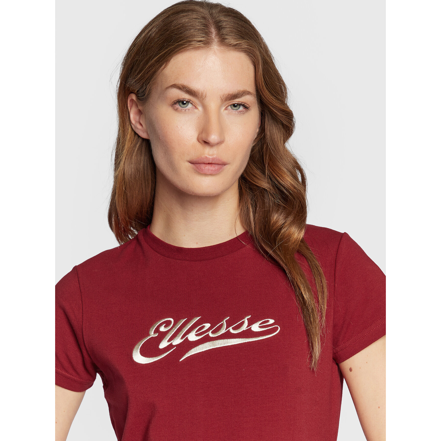 Ellesse Tricou Malti SGP16128 Vișiniu Slim Fit - Pled.ro