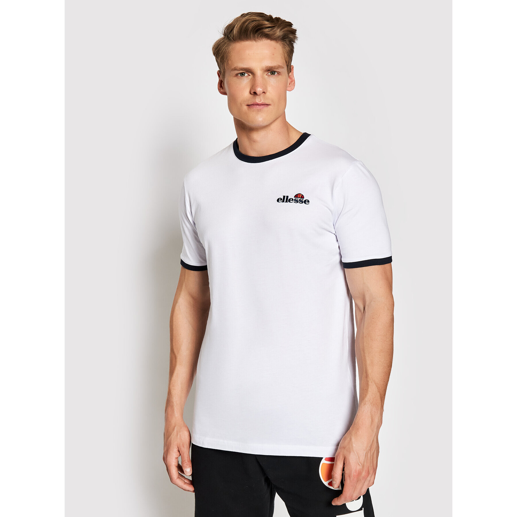 Ellesse Tricou Meduno SHI10164 Alb Regular Fit - Pled.ro