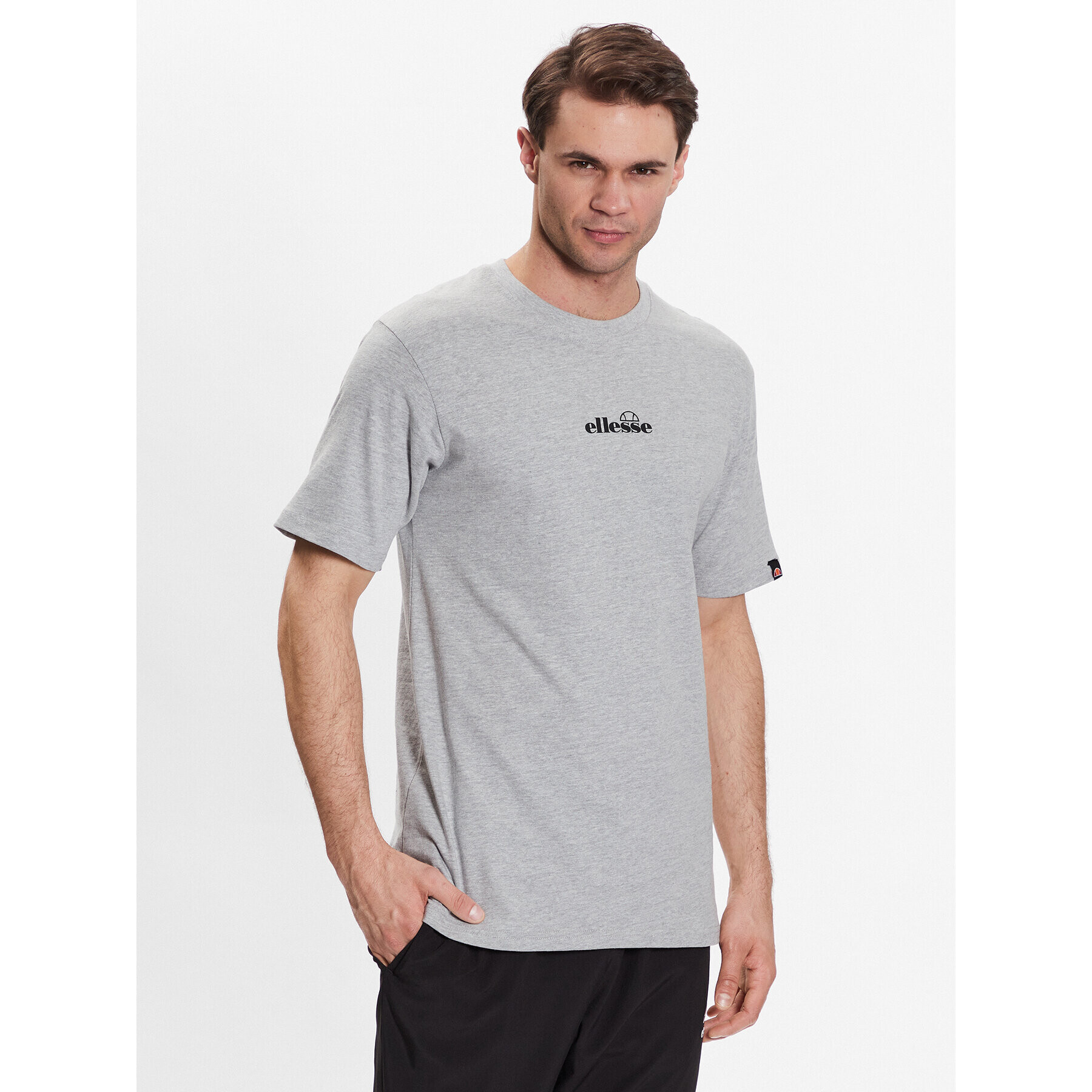 Ellesse Tricou Ollio SHP16463 Gri Regular Fit - Pled.ro