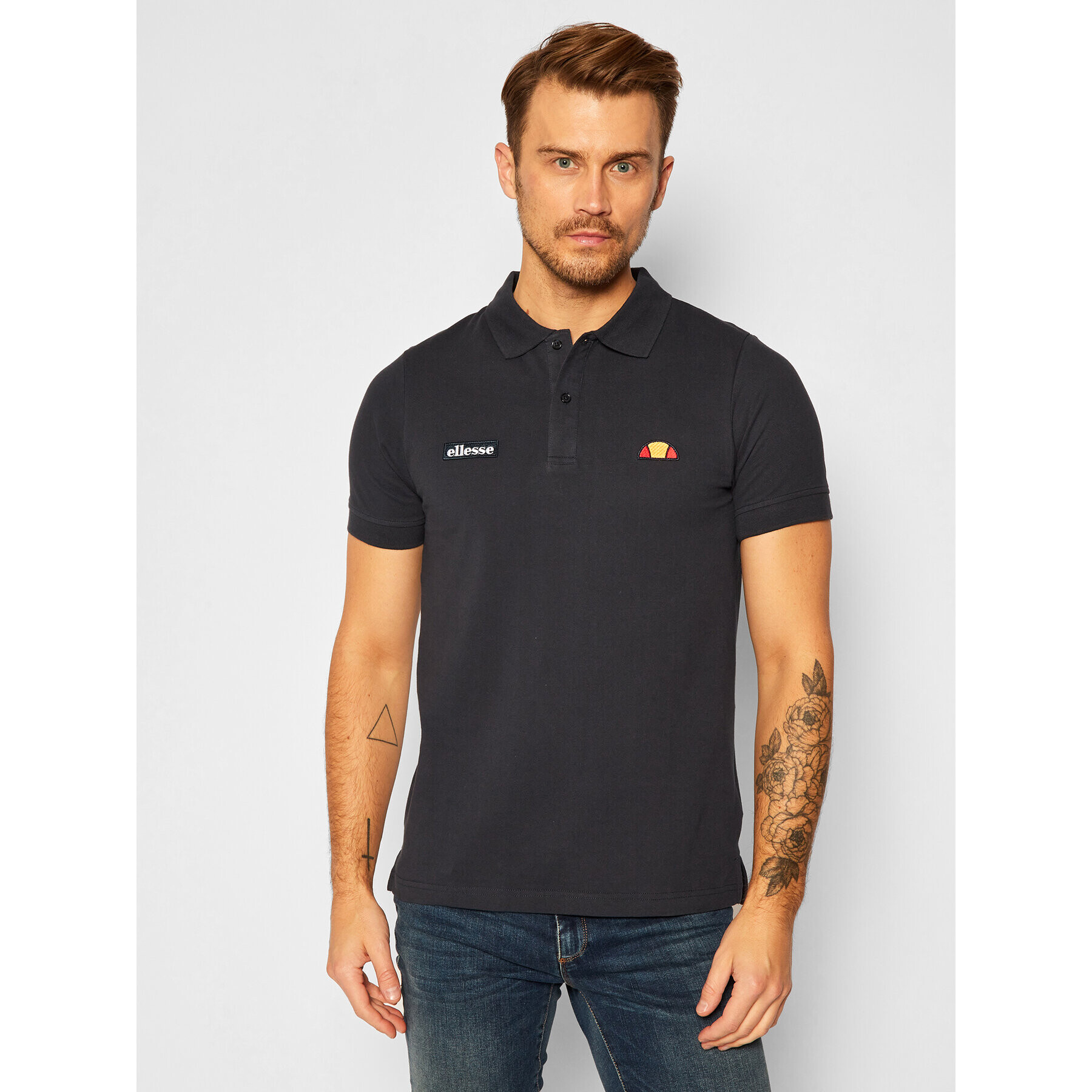 Ellesse Tricou polo Montura SHS04475 Bleumarin Regular Fit - Pled.ro