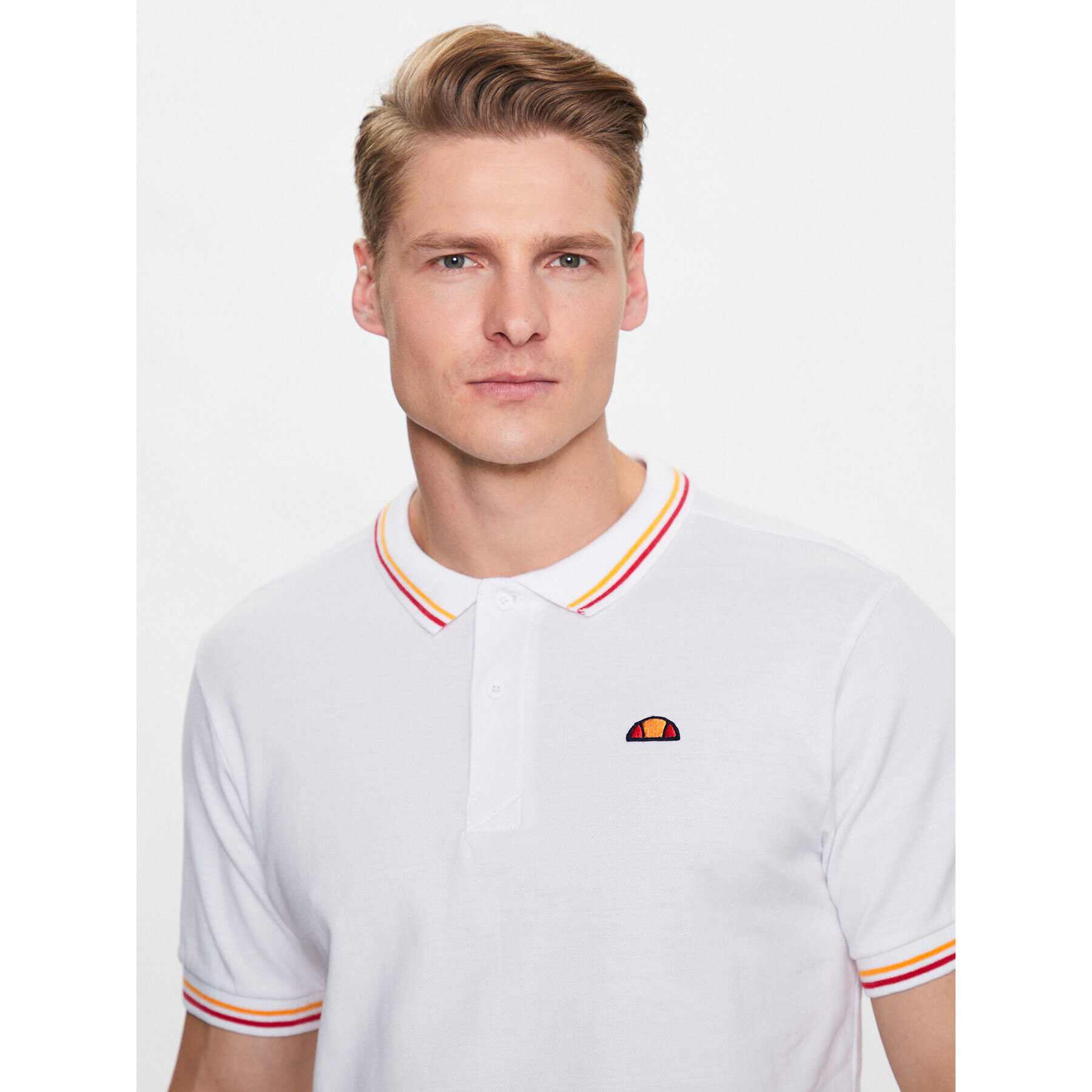 Ellesse Tricou polo Rooks SHR18077 Alb Regular Fit - Pled.ro