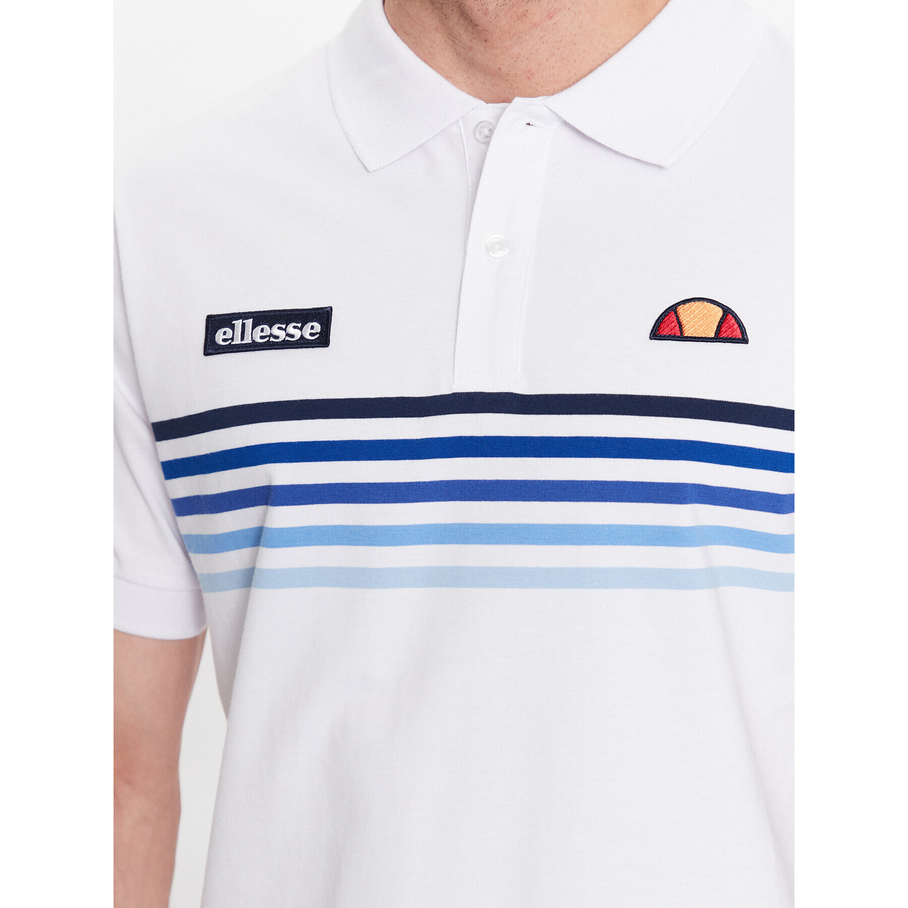 Ellesse Tricou polo Vinzona SHR14634 Alb Regular Fit - Pled.ro