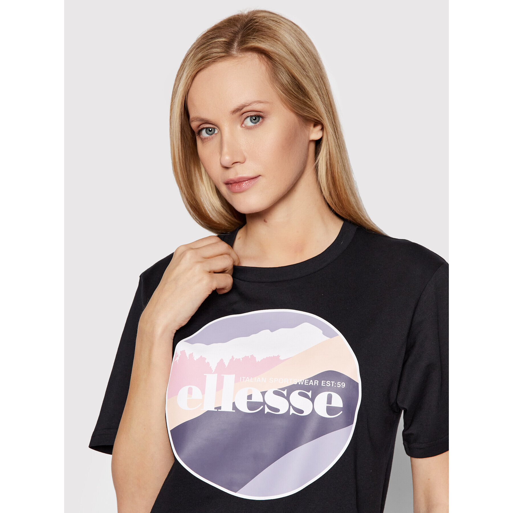 Ellesse Tricou Shabunda SGM14629 Negru Relaxed Fit - Pled.ro