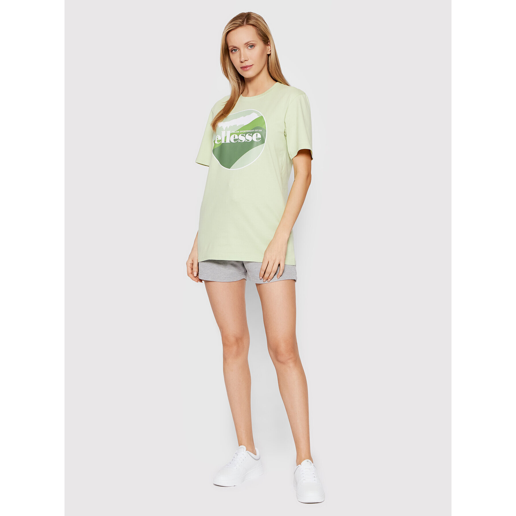 Ellesse Tricou Shabunda SGM14629 Verde Relaxed Fit - Pled.ro