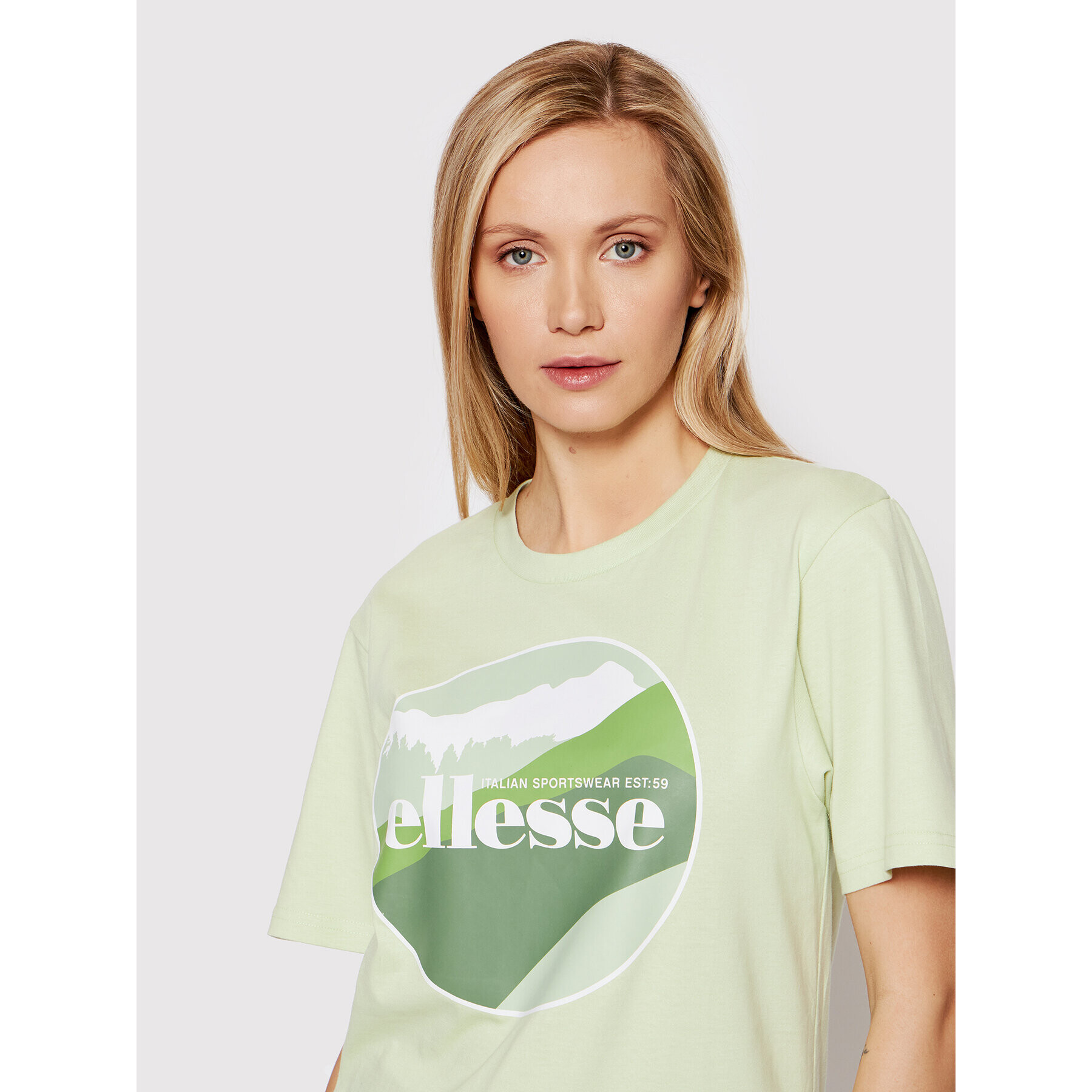 Ellesse Tricou Shabunda SGM14629 Verde Relaxed Fit - Pled.ro