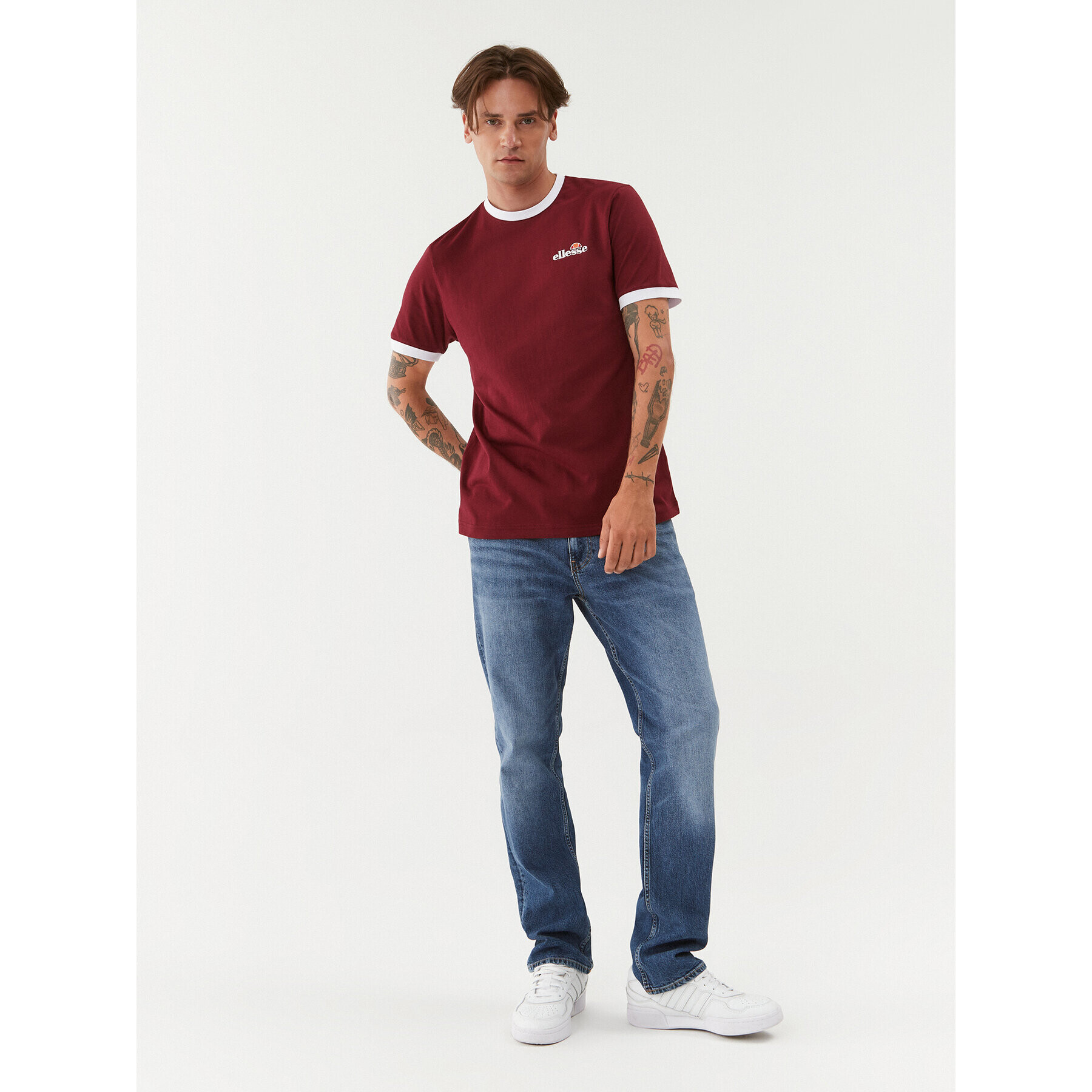 Ellesse Tricou SHL10164 Vișiniu Regular Fit - Pled.ro