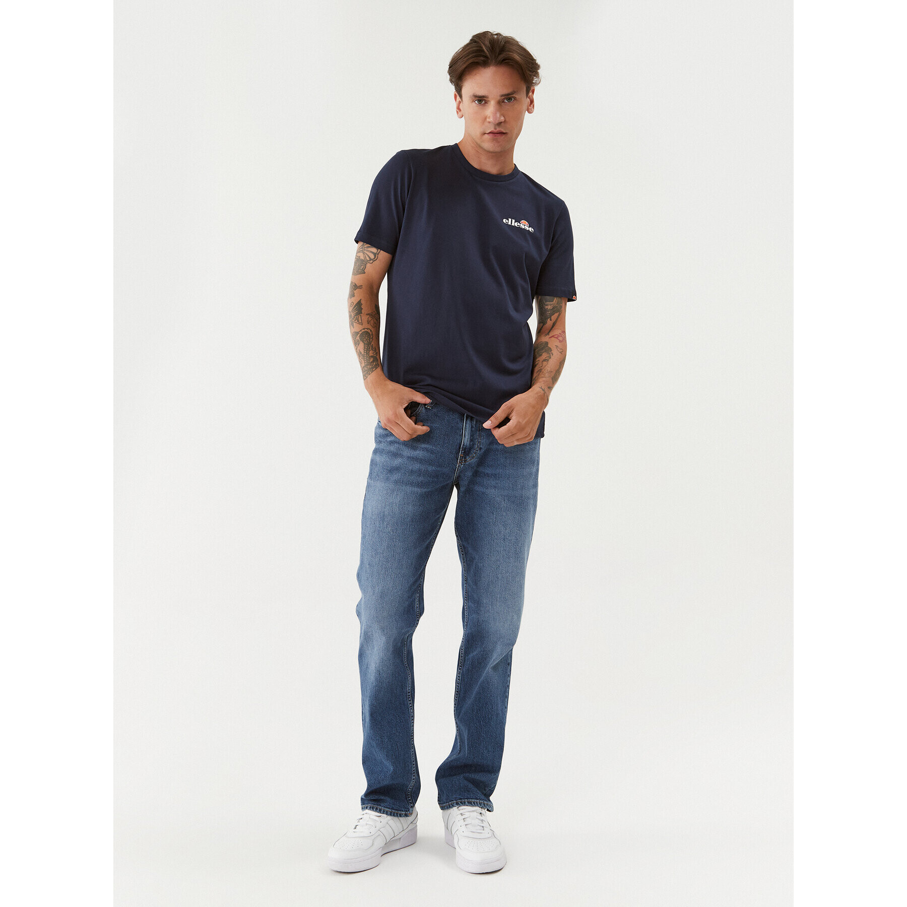 Ellesse Tricou SHQ16807 Bleumarin Regular Fit - Pled.ro