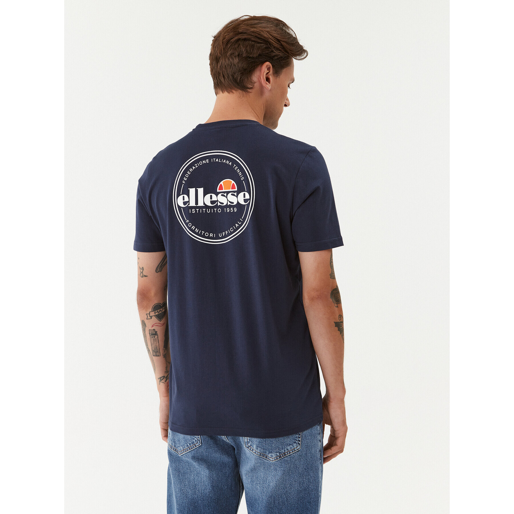 Ellesse Tricou SHQ16807 Bleumarin Regular Fit - Pled.ro