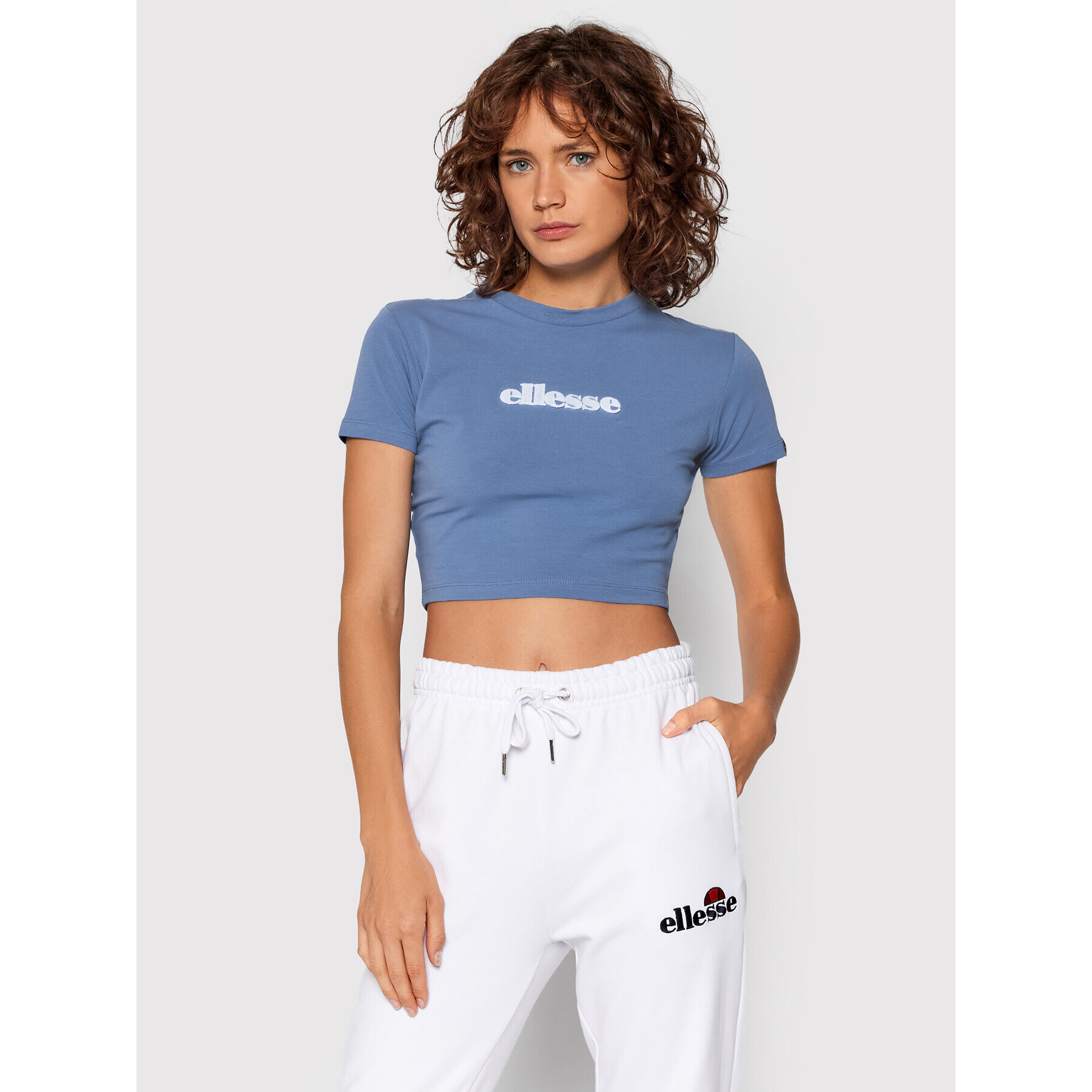 Ellesse Tricou Siderea Crop SGK09623 Albastru Regular Fit - Pled.ro