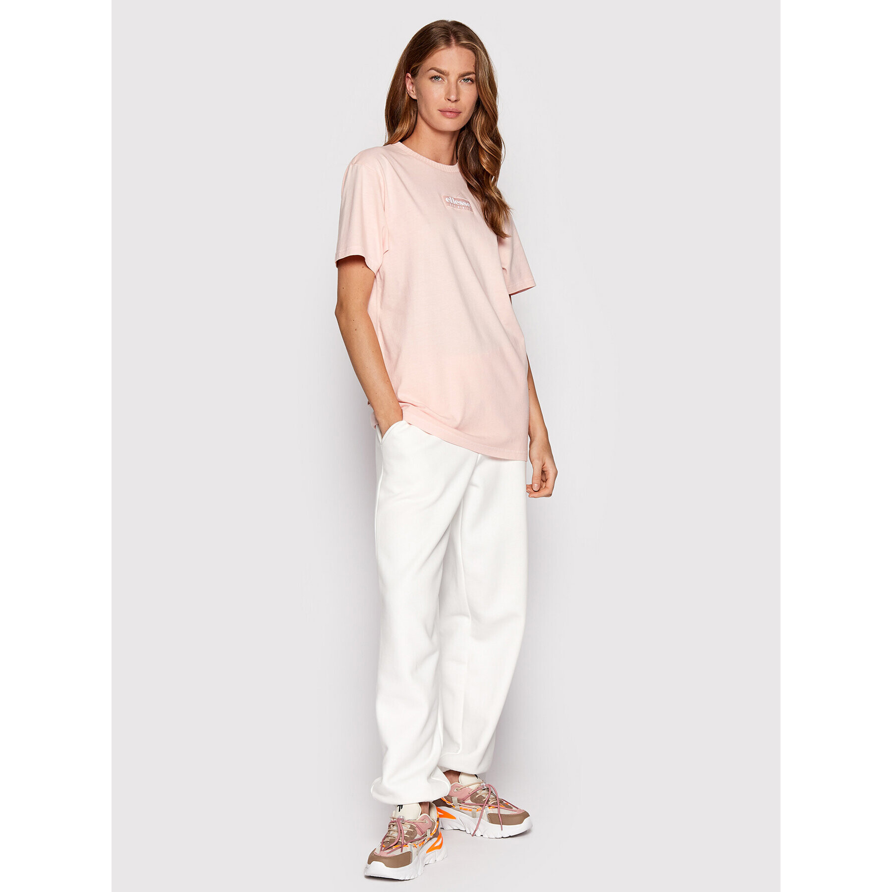 Ellesse Tricou Stampato SGN15188 Roz Relaxed Fit - Pled.ro