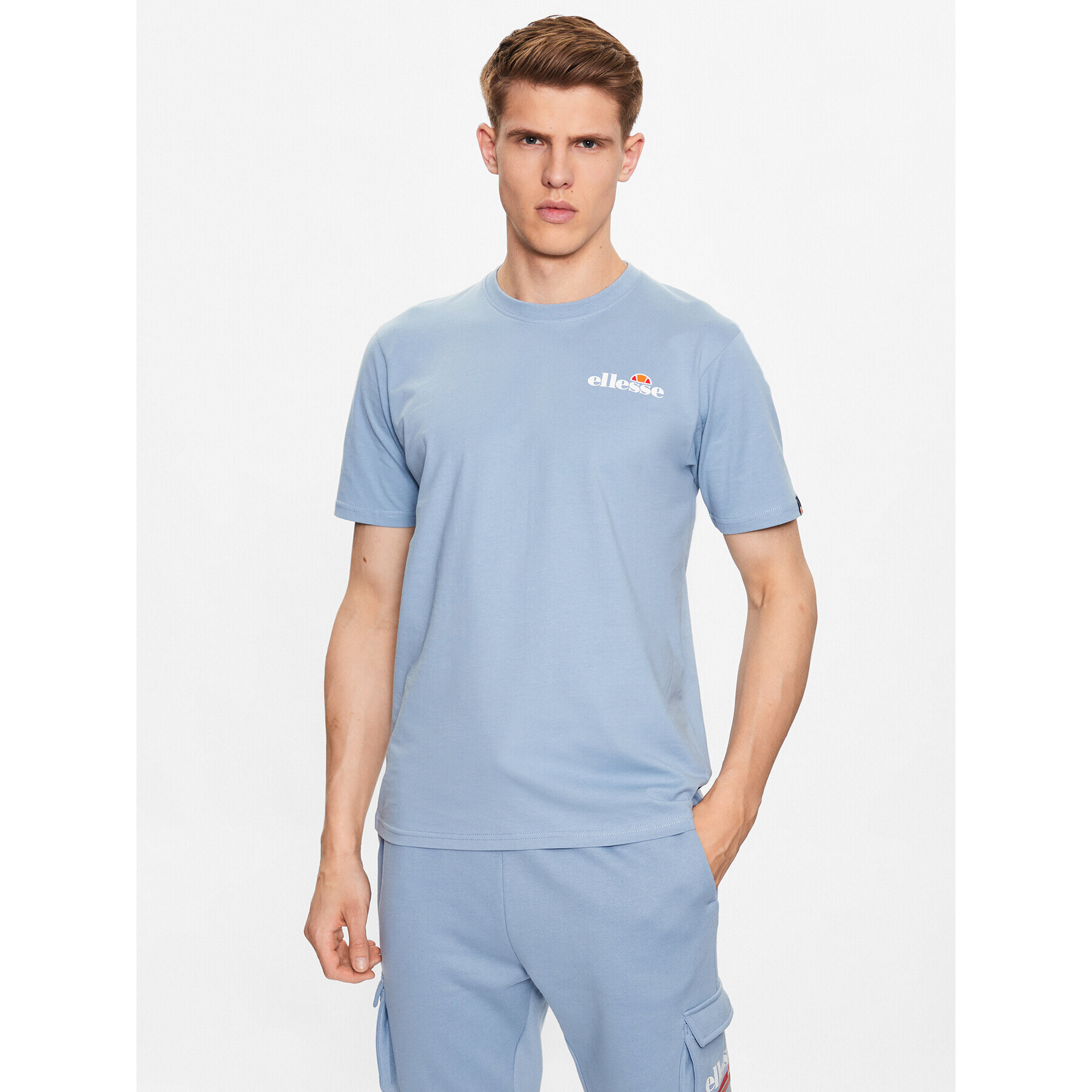 Ellesse Tricou Triscia SHR11156 Albastru Regular Fit - Pled.ro