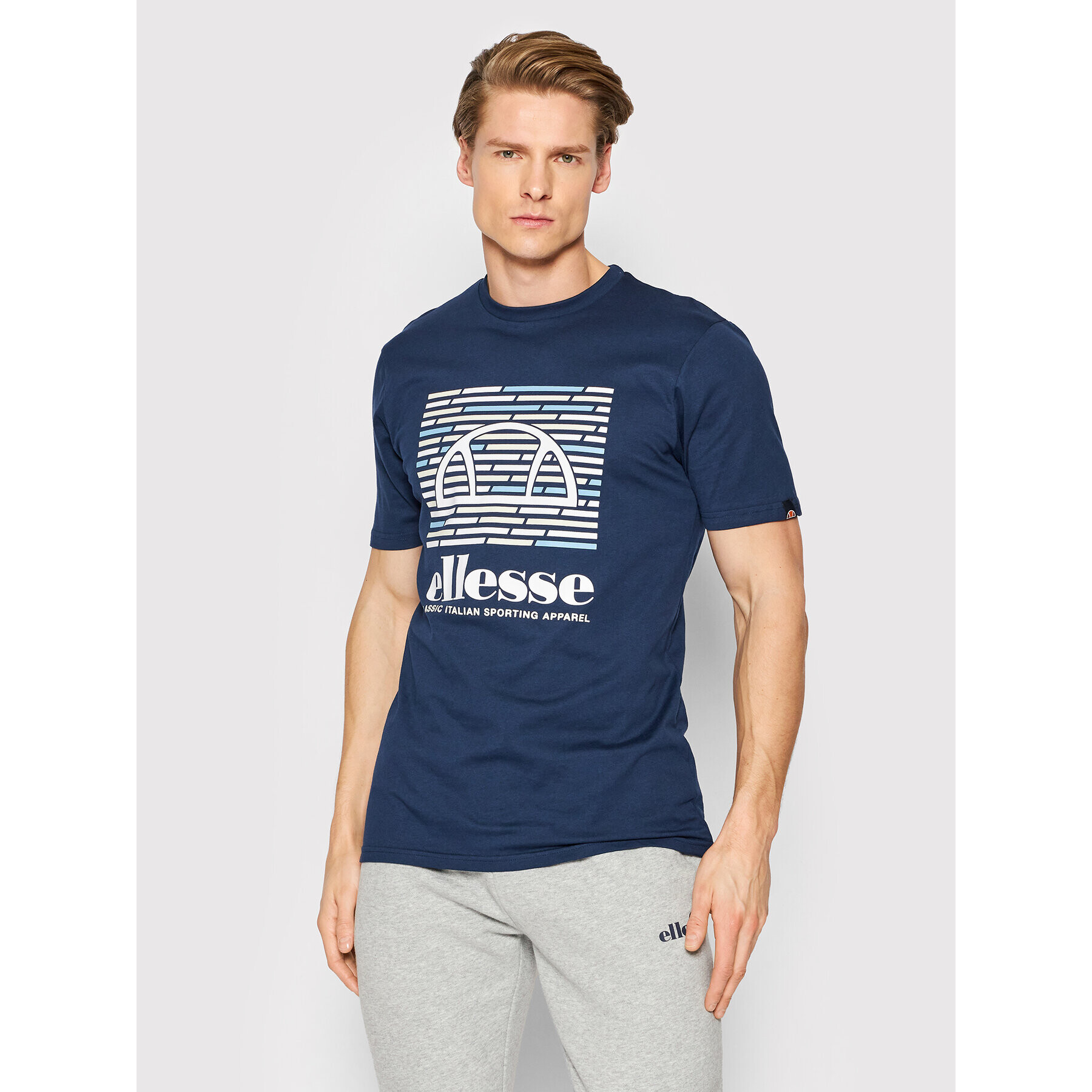 Ellesse Tricou Viero SHM13823 Bleumarin Regular Fit - Pled.ro