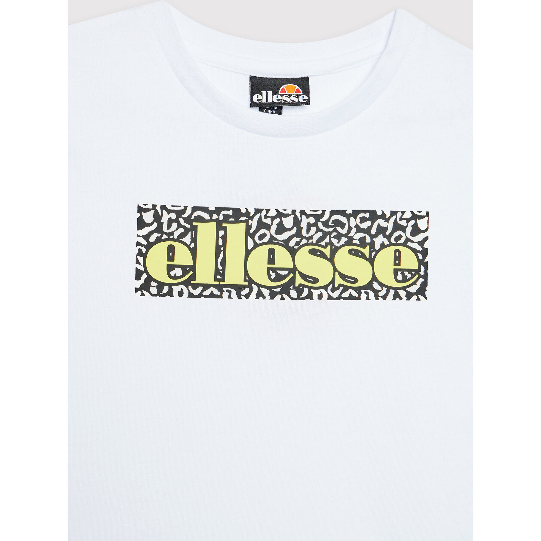 Ellesse Tricou Zebrato S4N15289 Alb Regular Fit - Pled.ro