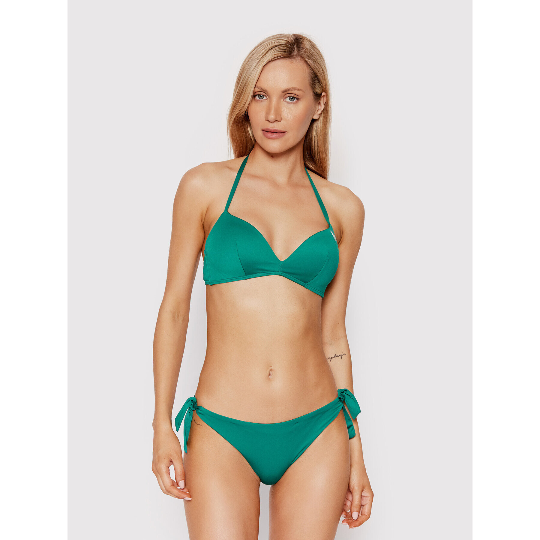 Emporio Armani Bikini partea de jos 262424 2R300 01185 Verde - Pled.ro