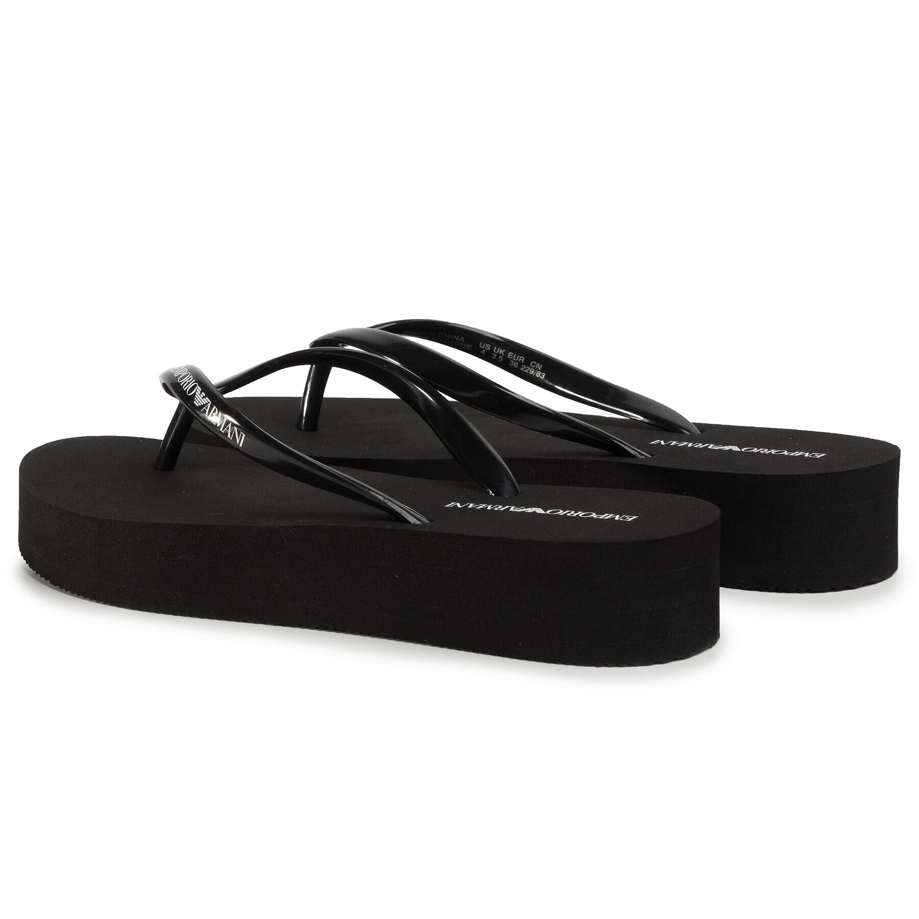 Emporio Armani Flip flop X3QS05 XL826 00002 Negru - Pled.ro