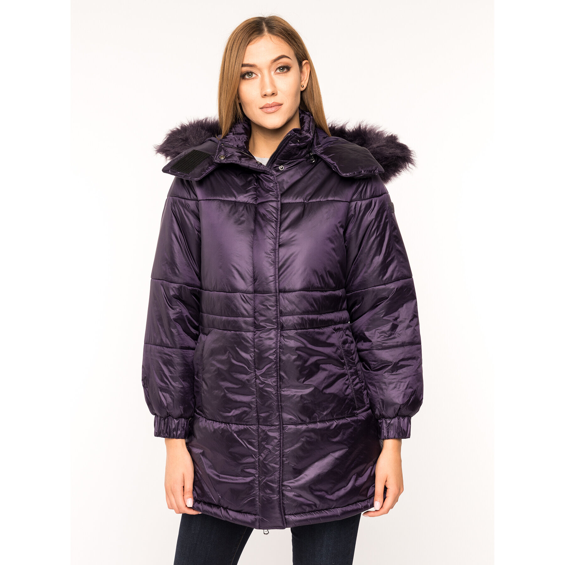 Emporio Armani Geacă din puf 6G2L77 2NUNZ 0825 Violet Regular Fit - Pled.ro