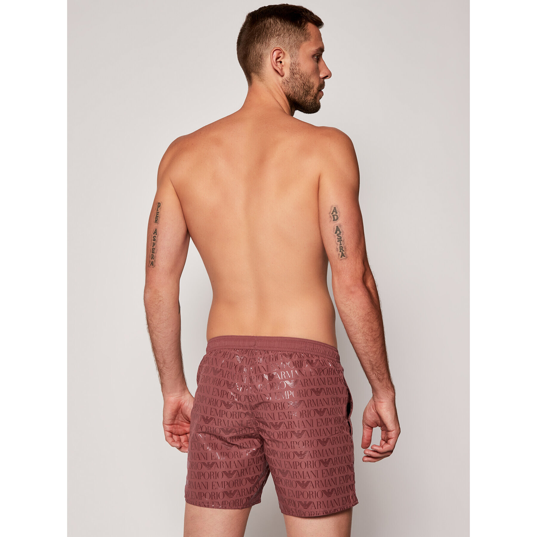 Emporio Armani Pantaloni scurți pentru înot 211740 0P430 06562 Vișiniu Regular Fit - Pled.ro