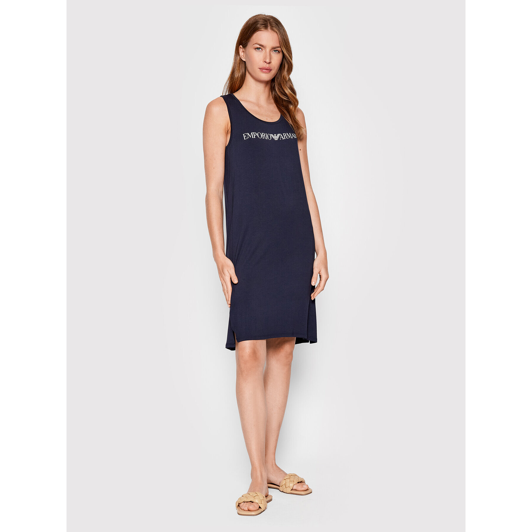 Emporio Armani Rochie de vară 262498 2R314 00135 Bleumarin Relaxed Fit - Pled.ro