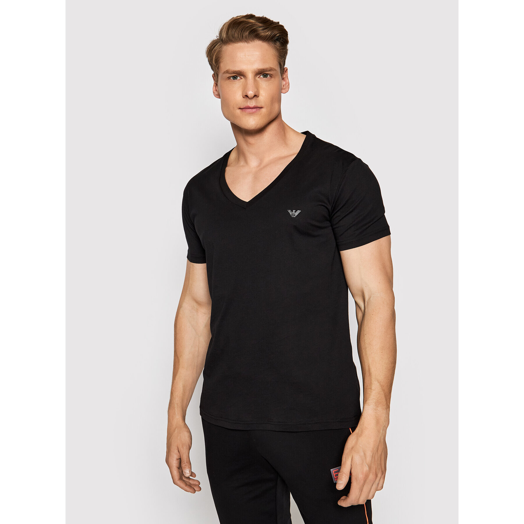 Emporio Armani Tricou 211801 1P477 00020 Negru Regular Fit - Pled.ro