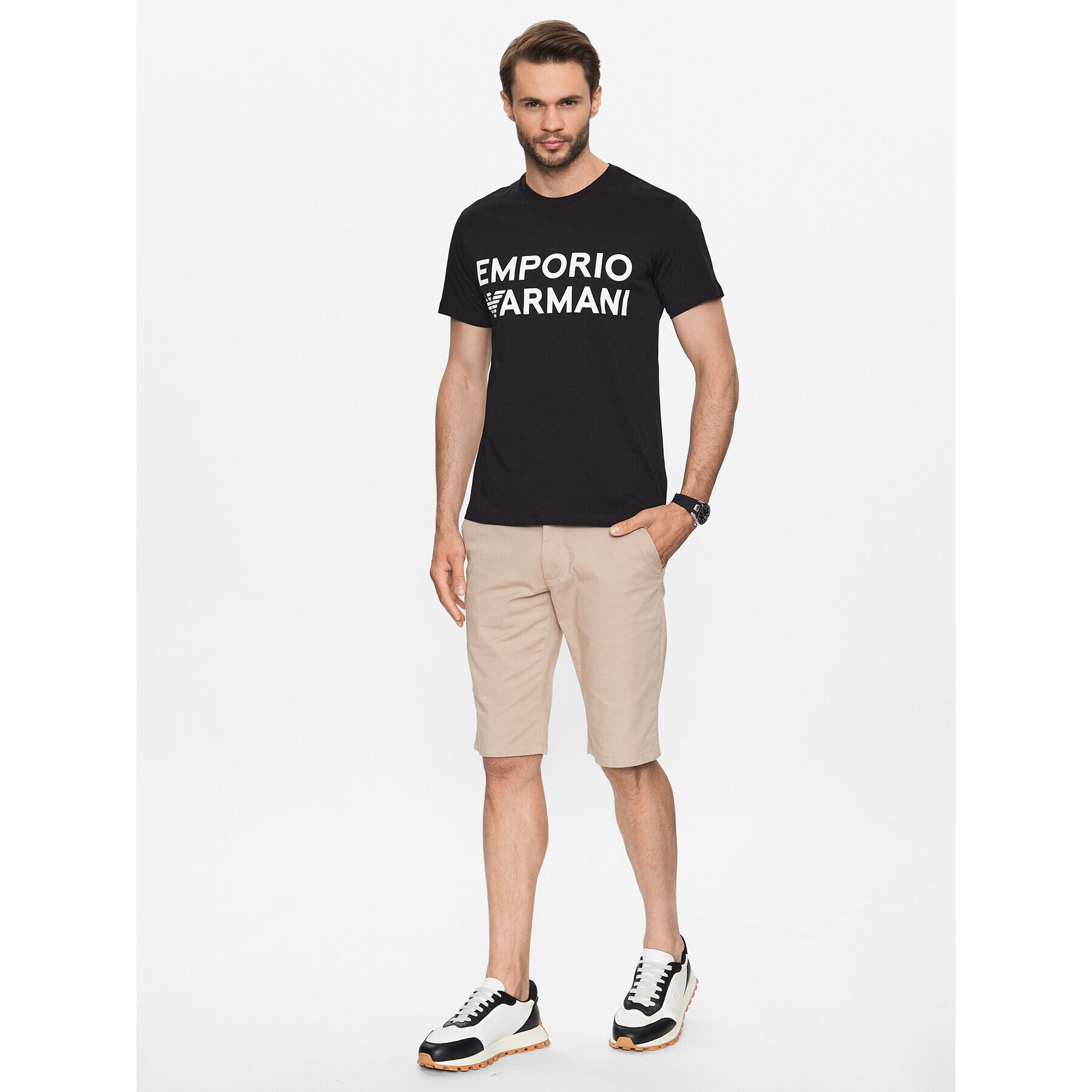 Emporio Armani Tricou 211831 3R479 00020 Negru Regular Fit - Pled.ro