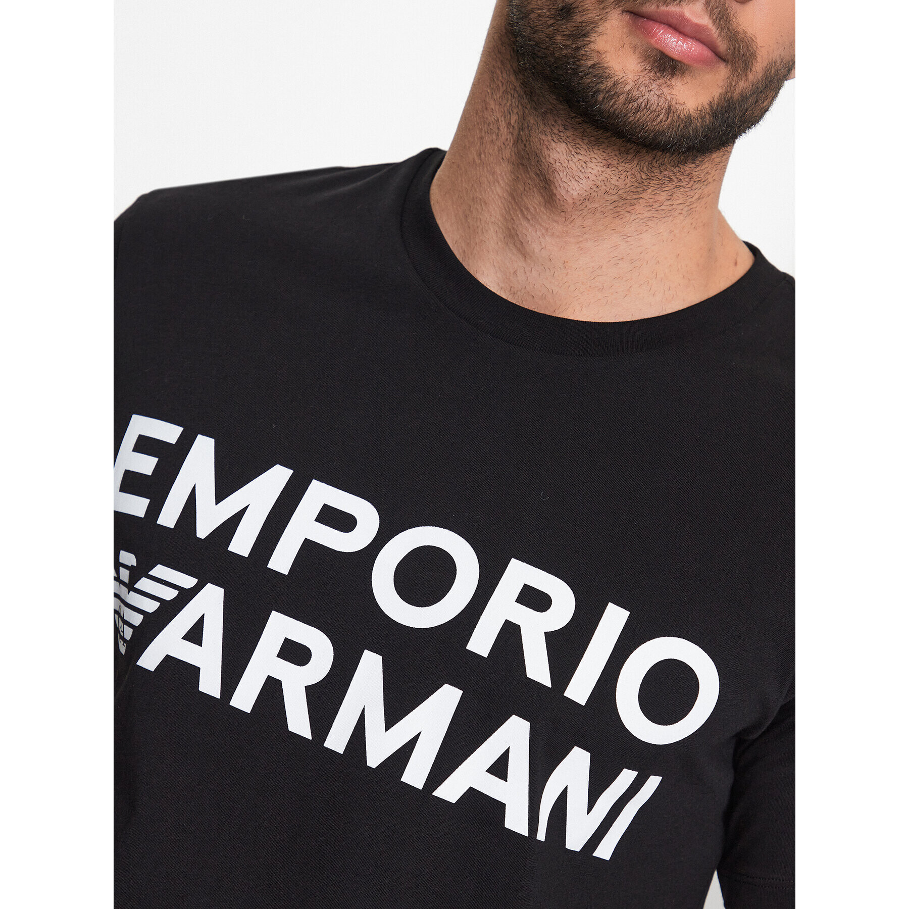 Emporio Armani Tricou 211831 3R479 00020 Negru Regular Fit - Pled.ro