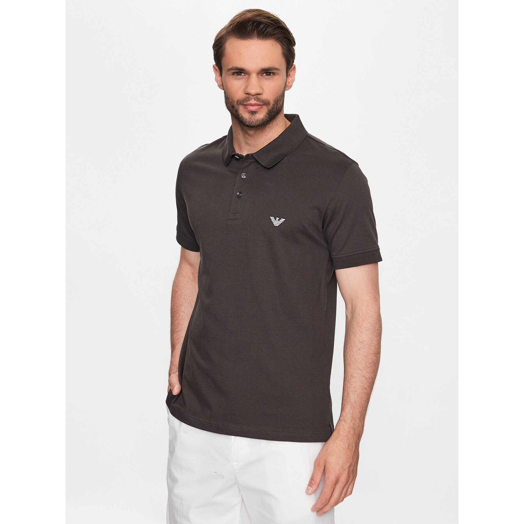 Emporio Armani Tricou polo 211804 3R461 06154 Gri Regular Fit - Pled.ro