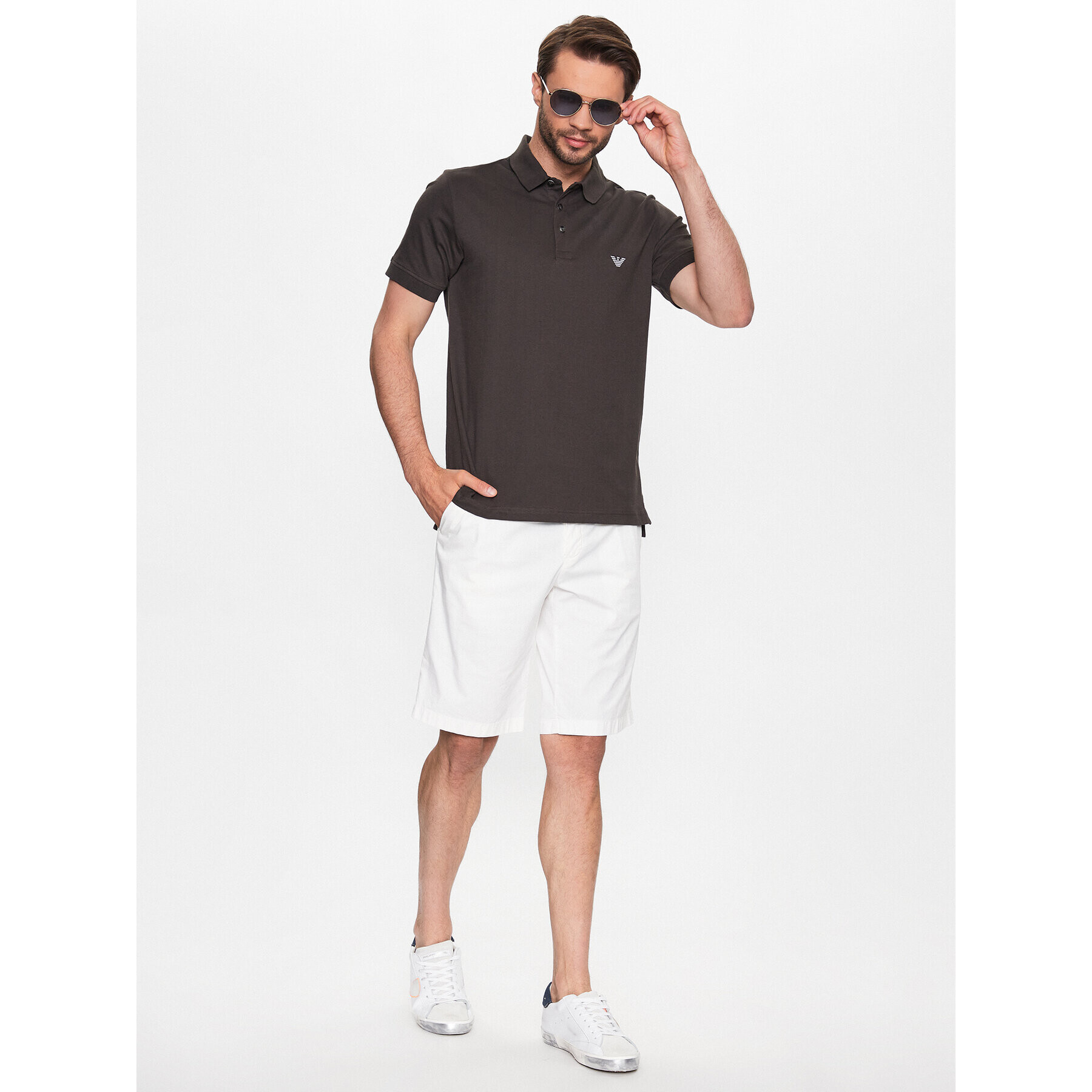 Emporio Armani Tricou polo 211804 3R461 06154 Gri Regular Fit - Pled.ro