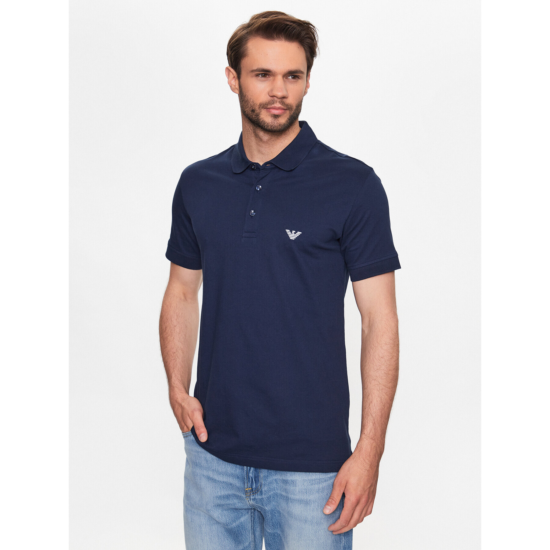 Emporio Armani Tricou polo 211804 3R461 06935 Bleumarin Regular Fit - Pled.ro