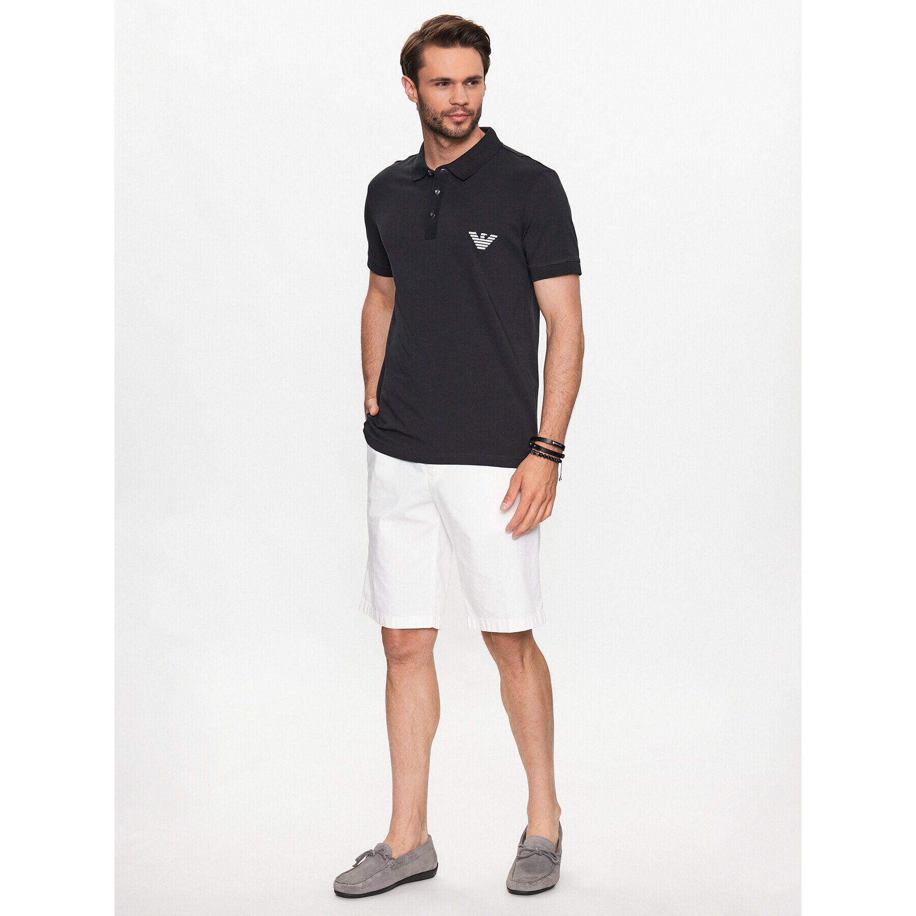 Emporio Armani Tricou polo 211804 3R482 00020 Negru Regular Fit - Pled.ro