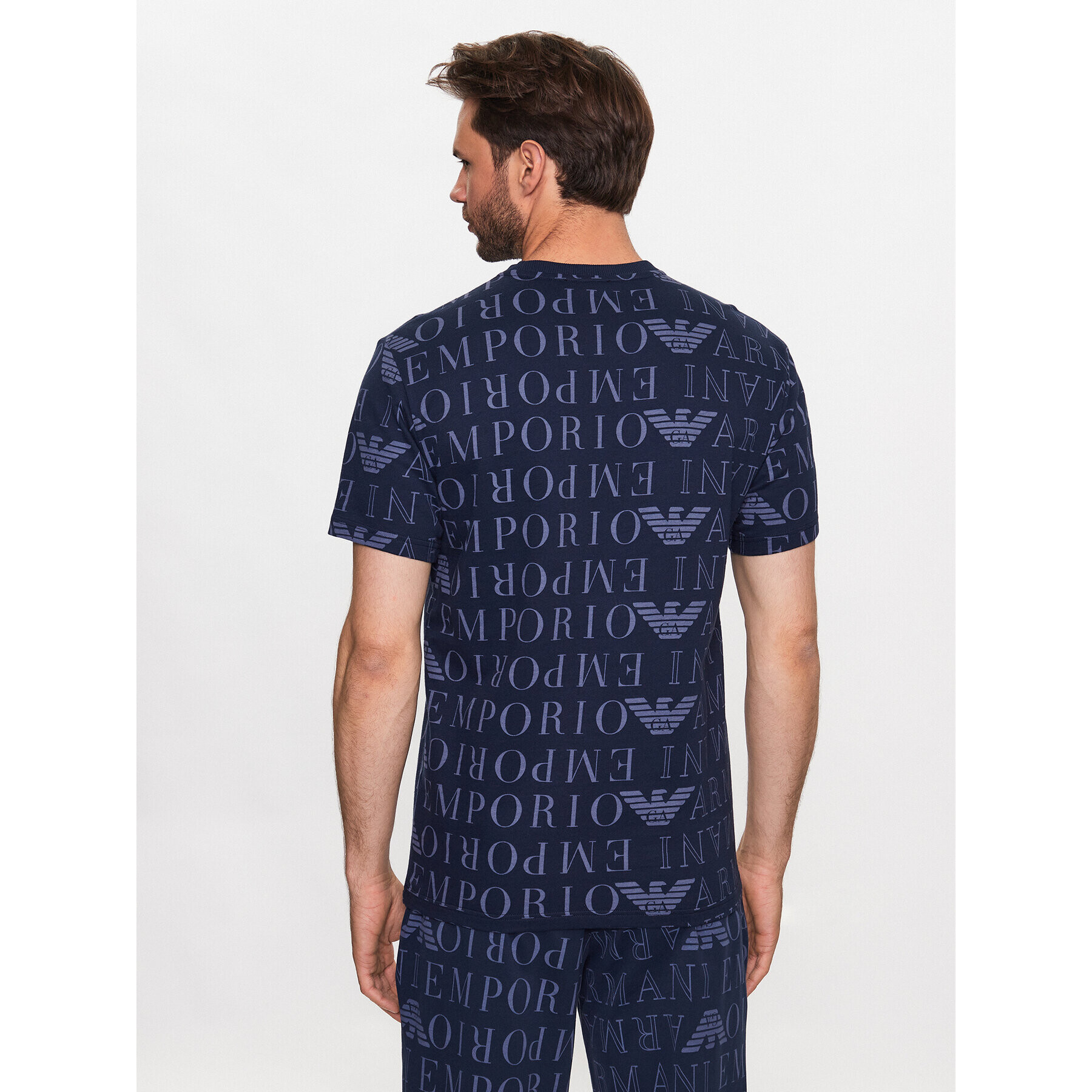 Emporio Armani Underwear Cămașă pijama 110853 3R566 13635 Bleumarin Regular Fit - Pled.ro