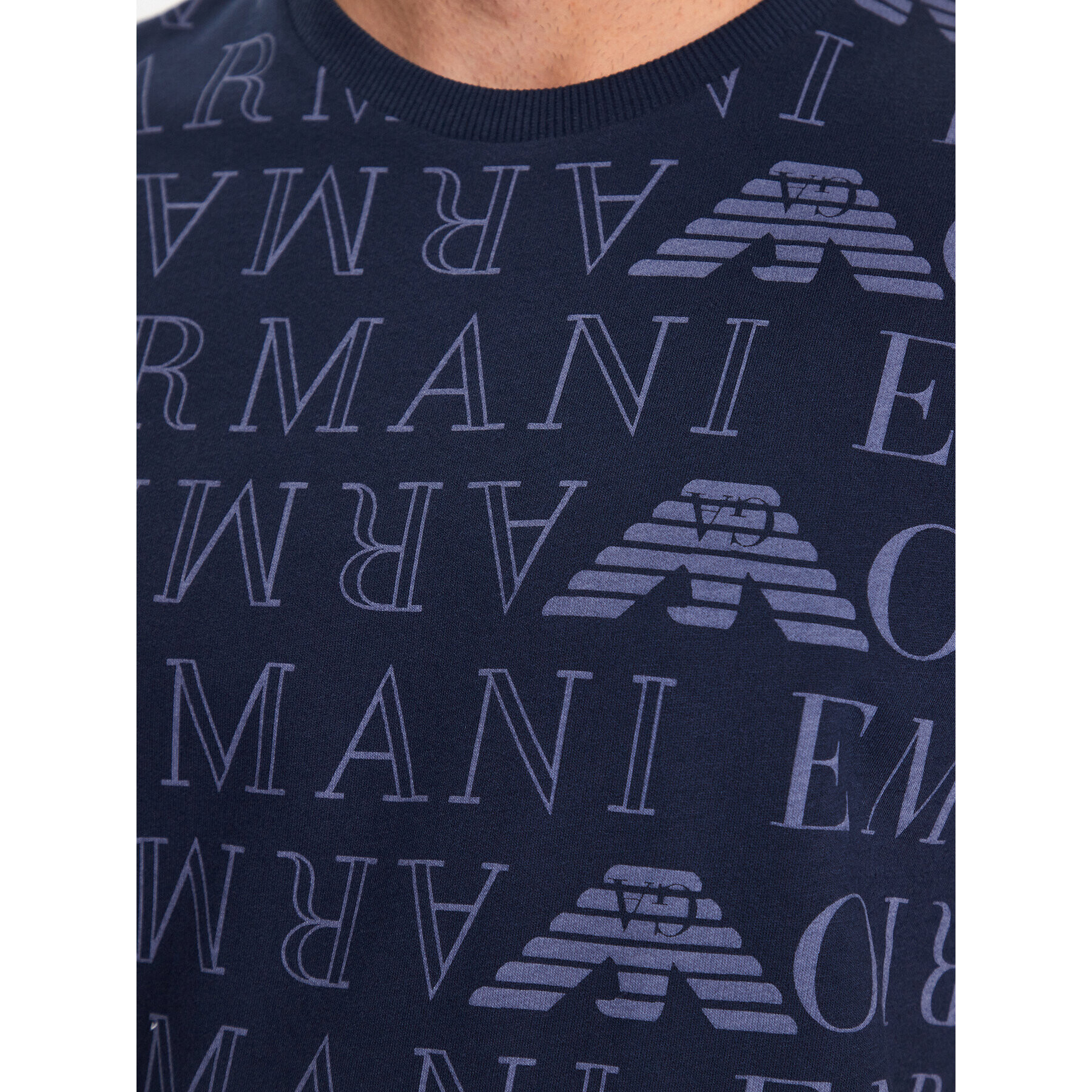 Emporio Armani Underwear Cămașă pijama 110853 3R566 13635 Bleumarin Regular Fit - Pled.ro