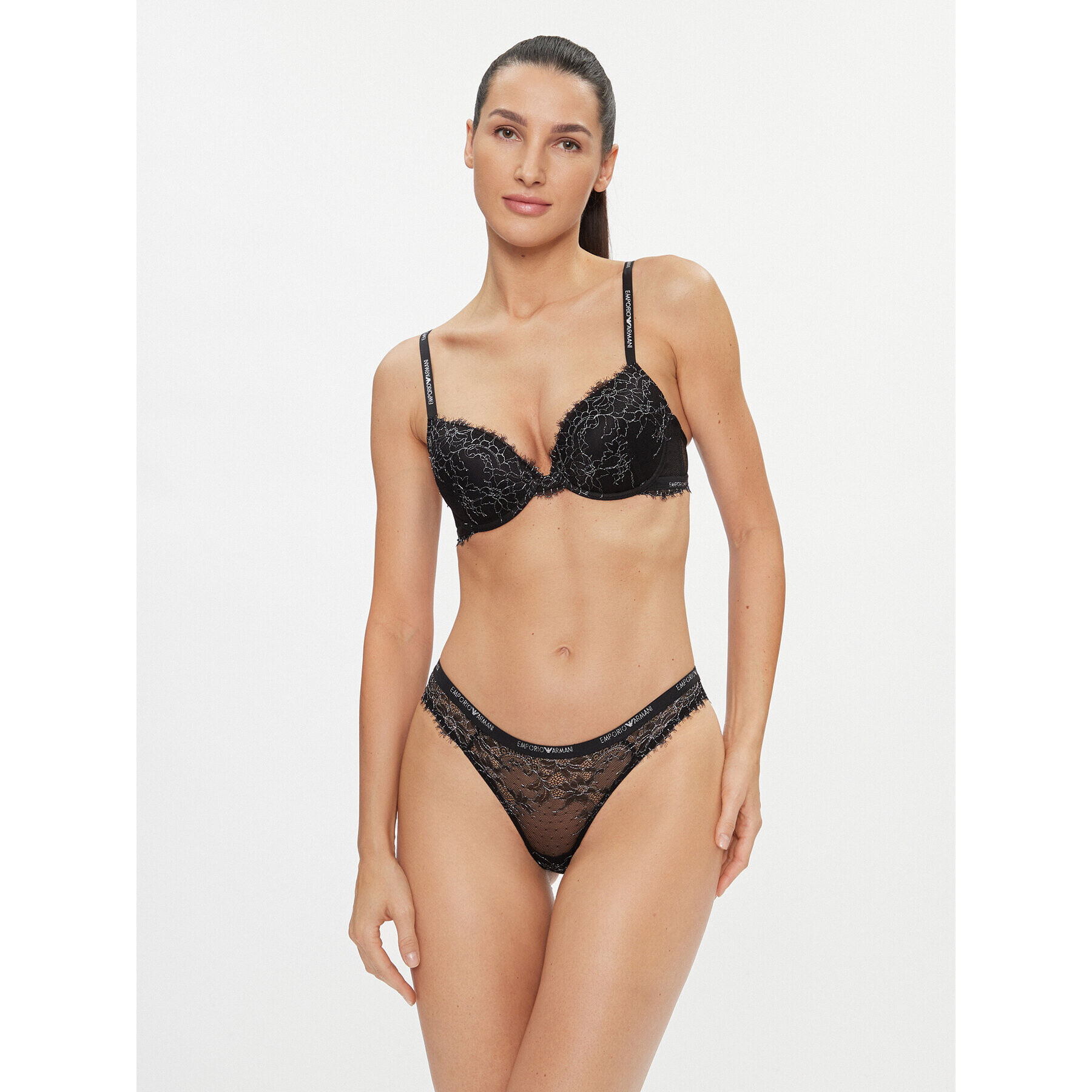 Emporio Armani Underwear Chilot de damă 162525 3F207 00020 Negru - Pled.ro