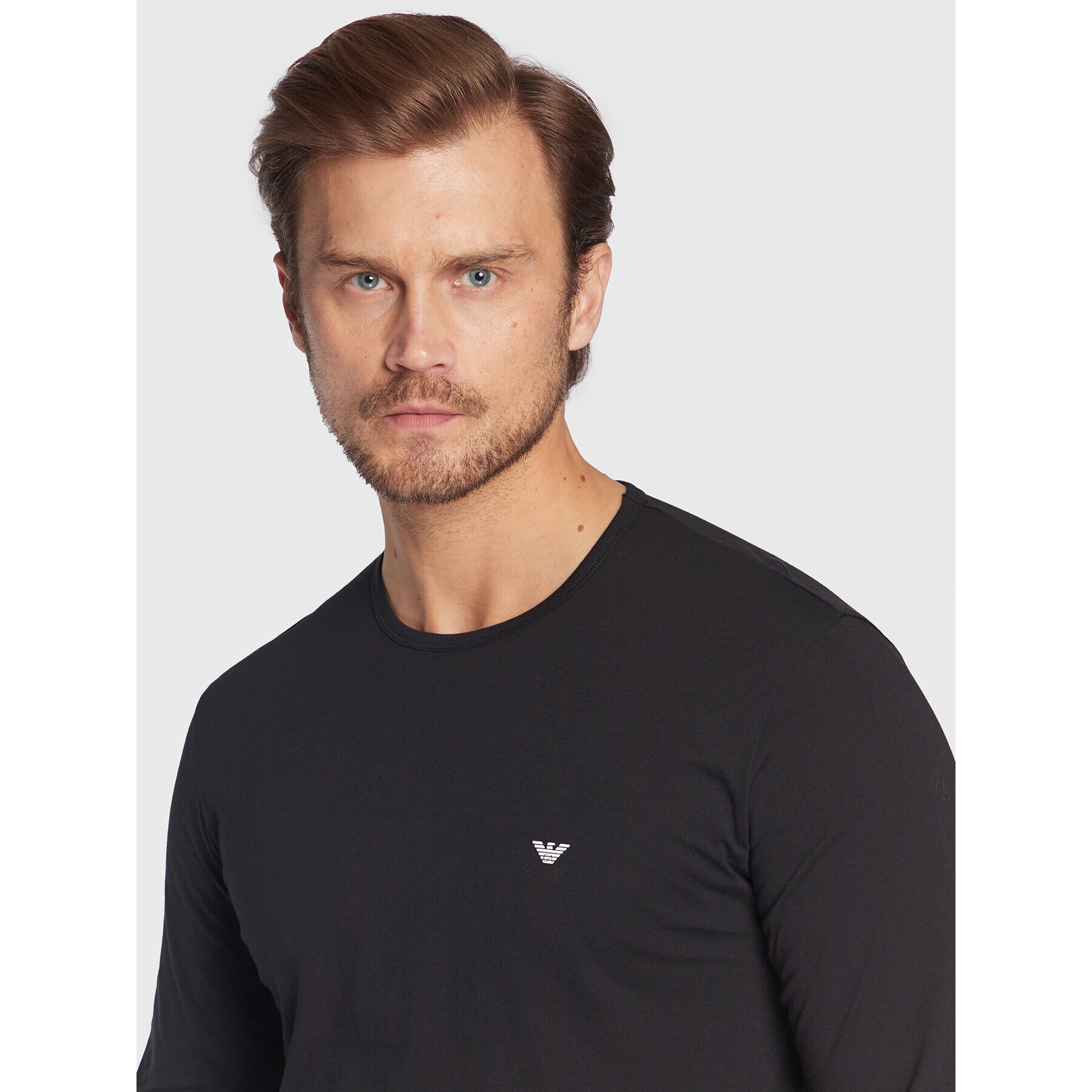 Emporio Armani Underwear Longsleeve 111653 2F722 00020 Negru Slim Fit - Pled.ro