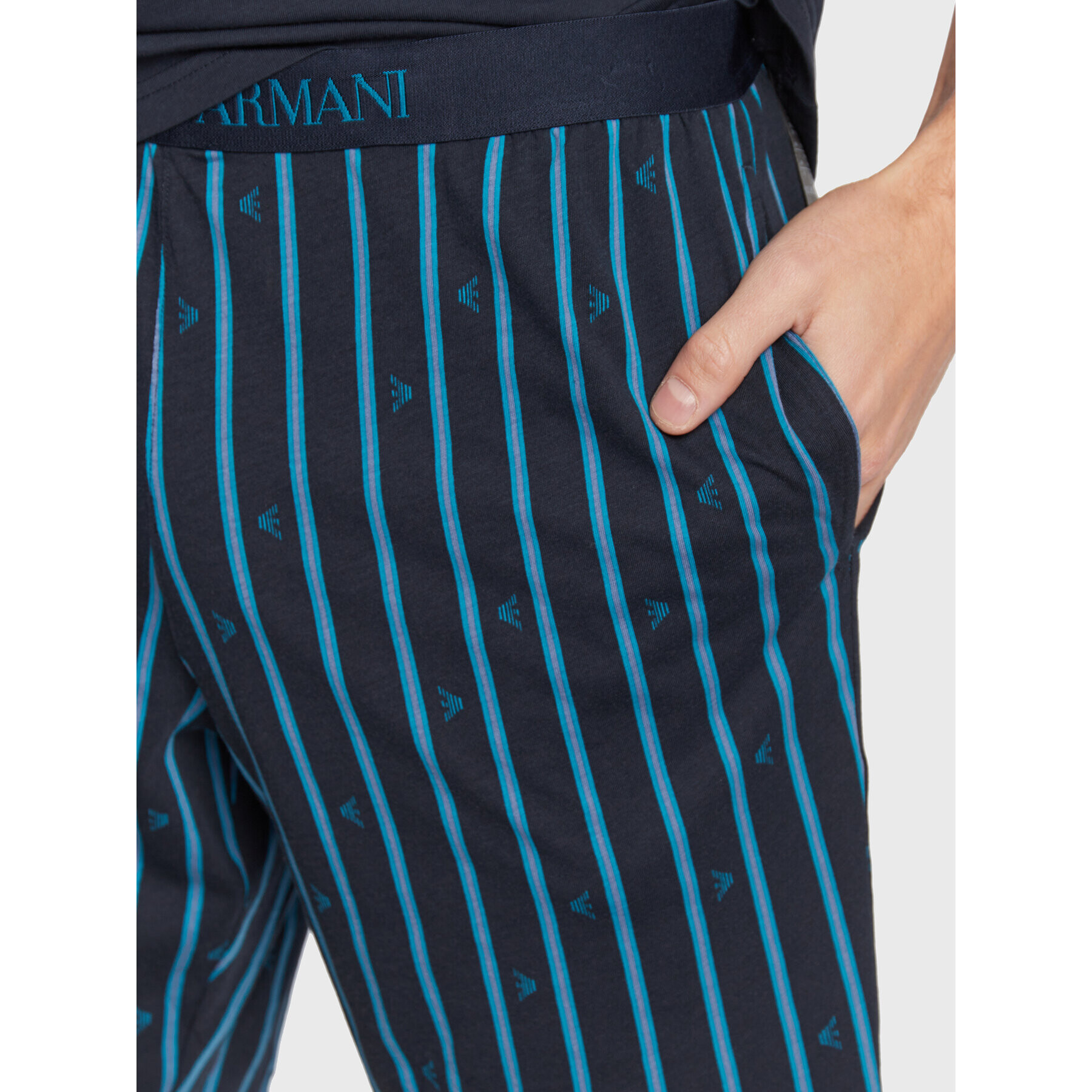 Emporio Armani Underwear Pijama 111360 2F567 17536 Bleumarin Regular Fit - Pled.ro