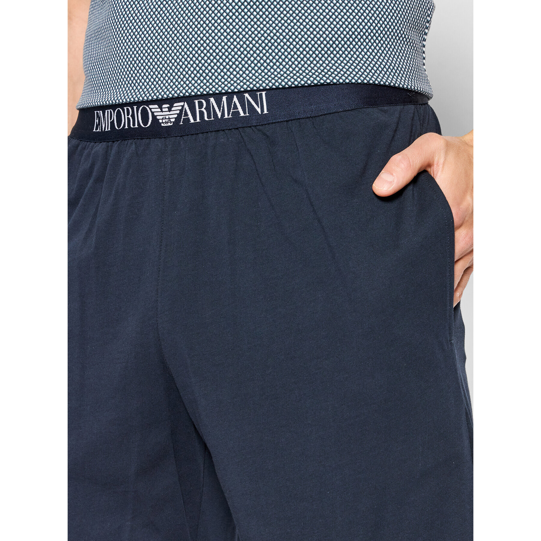 Emporio Armani Underwear Pijama 111360 2R567 79610 Bleumarin Regular Fit - Pled.ro