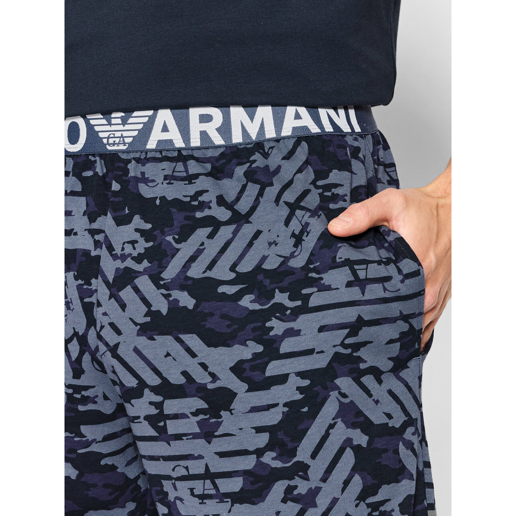 Emporio Armani Underwear Pijama 111573 2R509 96035 Bleumarin Regular Fit - Pled.ro