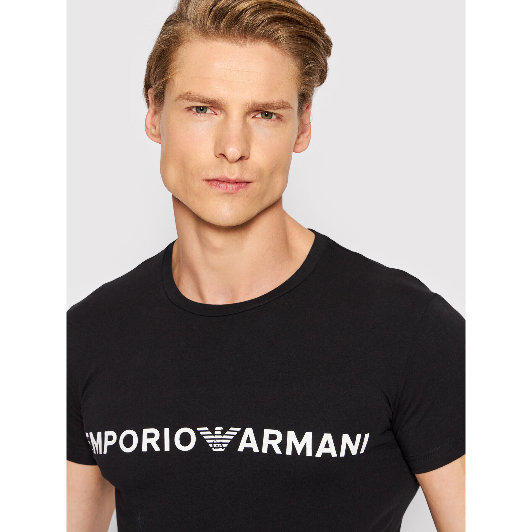 Emporio Armani Underwear Pijama 111604 2R516 00020 Negru Regular Fit - Pled.ro