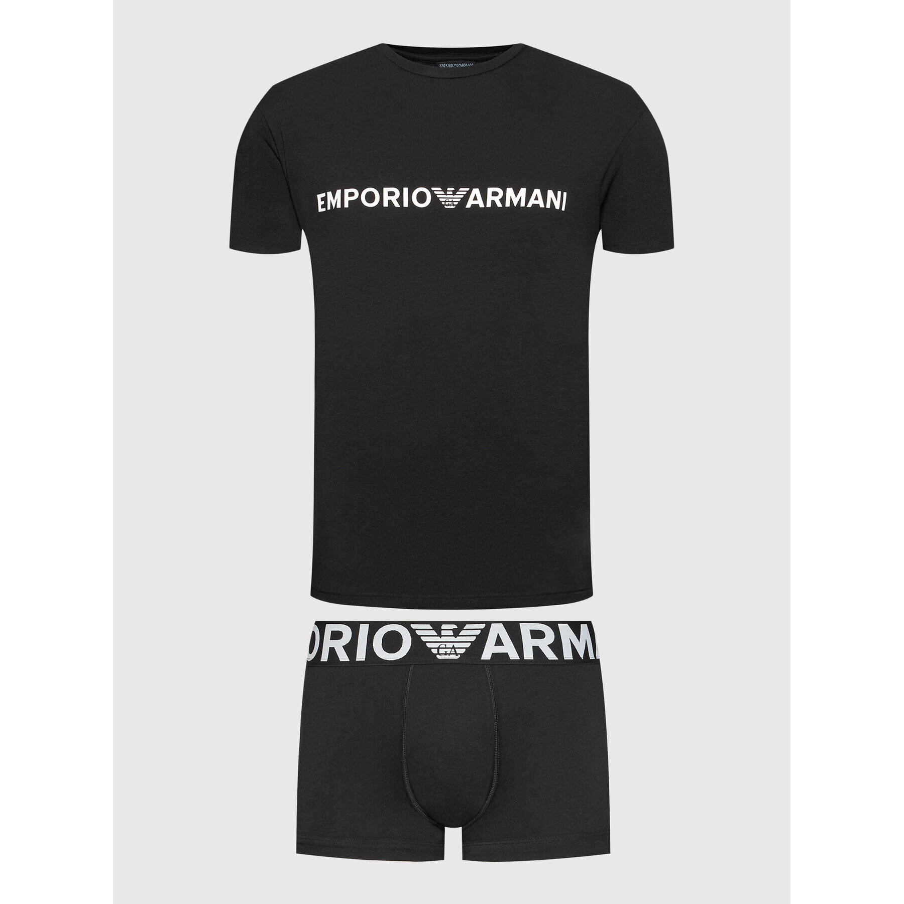 Emporio Armani Underwear Pijama 111604 2R516 00020 Negru Regular Fit - Pled.ro