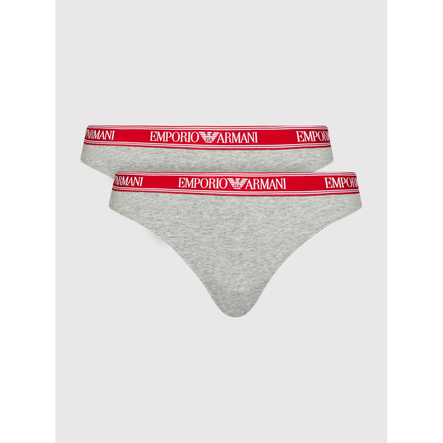 Emporio Armani Underwear Set 2 perechi de chiloți brazilieni 163337 2R227 00948 Gri - Pled.ro