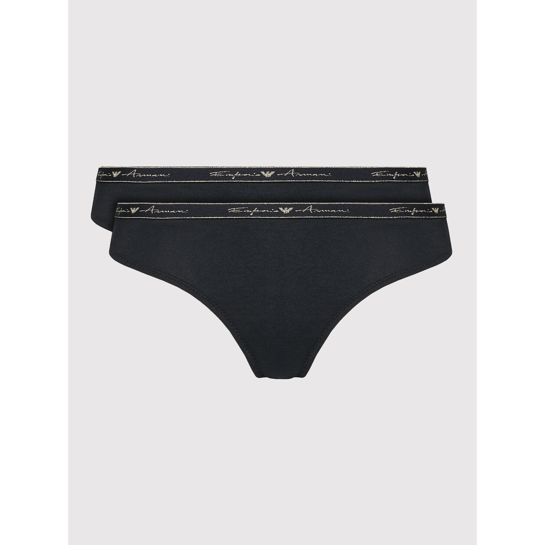 Emporio Armani Underwear Set 2 perechi de chiloți de damă clasici 163334 1A223 00020 Negru - Pled.ro